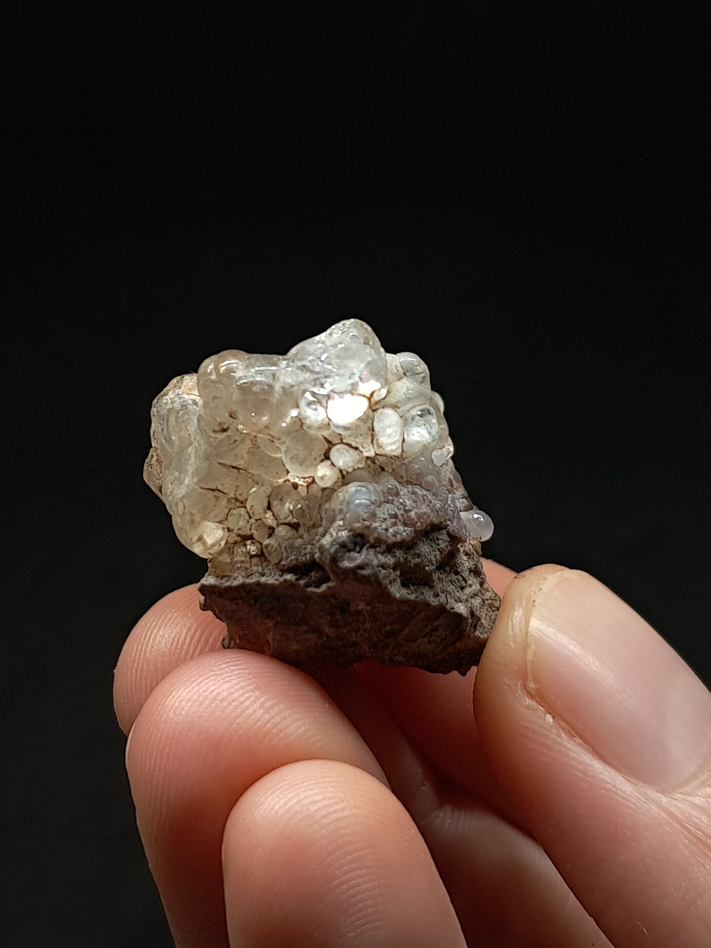 Hyalite Opal on Matrix (Mexico) Rough Crystal Stone | UV-Reactive Mineral Specimen #OH18