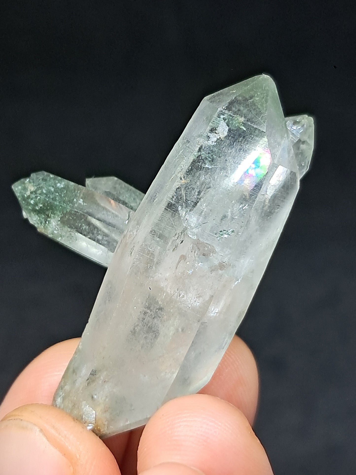 Chlorite Phantom Quartz *Bridge* *Biterminated* (Kullu) Natural Crystal | Garden Chamanic #CQ81