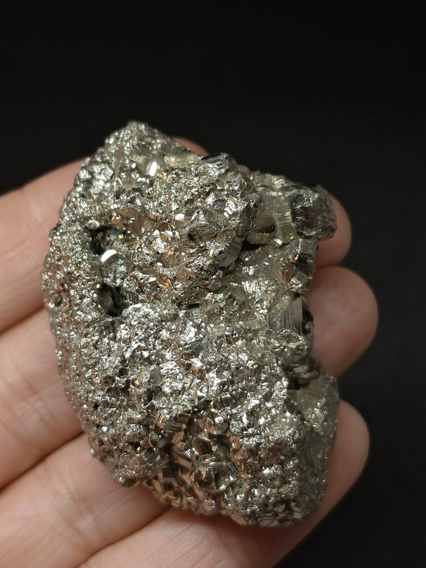 Pirita en bruto (Perú) Drusa natural | Ejemplar mineral | Rocas y cristales #PR28