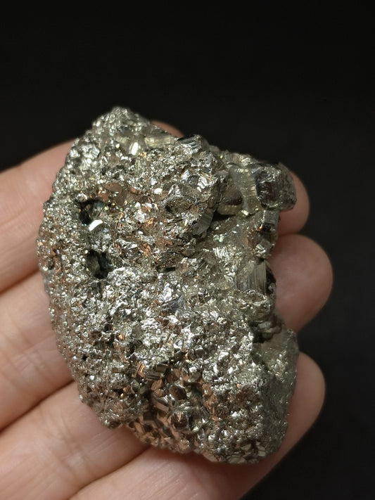 Pirita en bruto (Perú) Drusa natural | Ejemplar mineral | Rocas y cristales #PR28