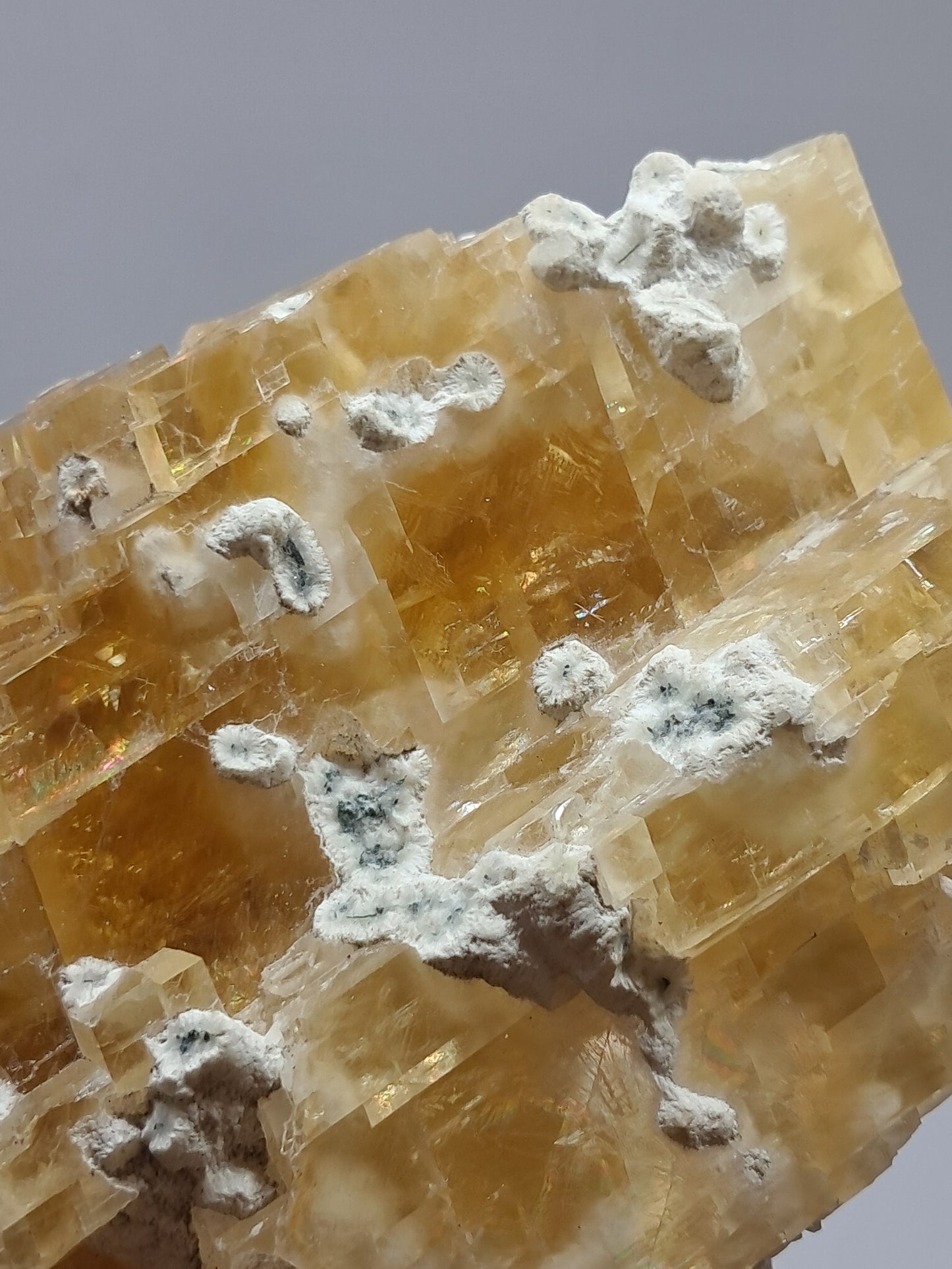 Honey Calcite w/ Okenite (India) Rough Crystal | Natural Stone | Mineral Specimen #CA20