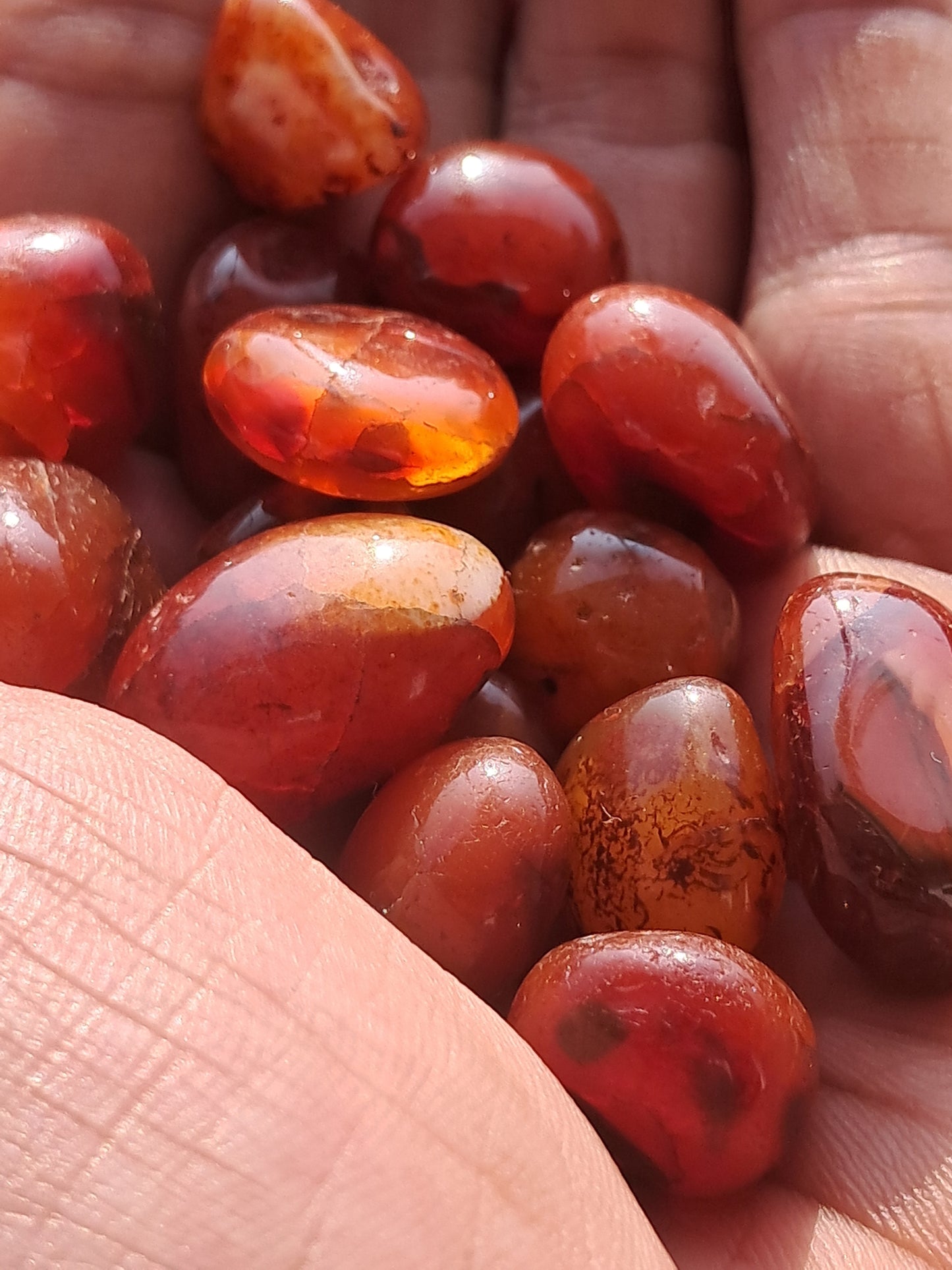 Cornalina pulida (India) Piedra natural n.° CRN7