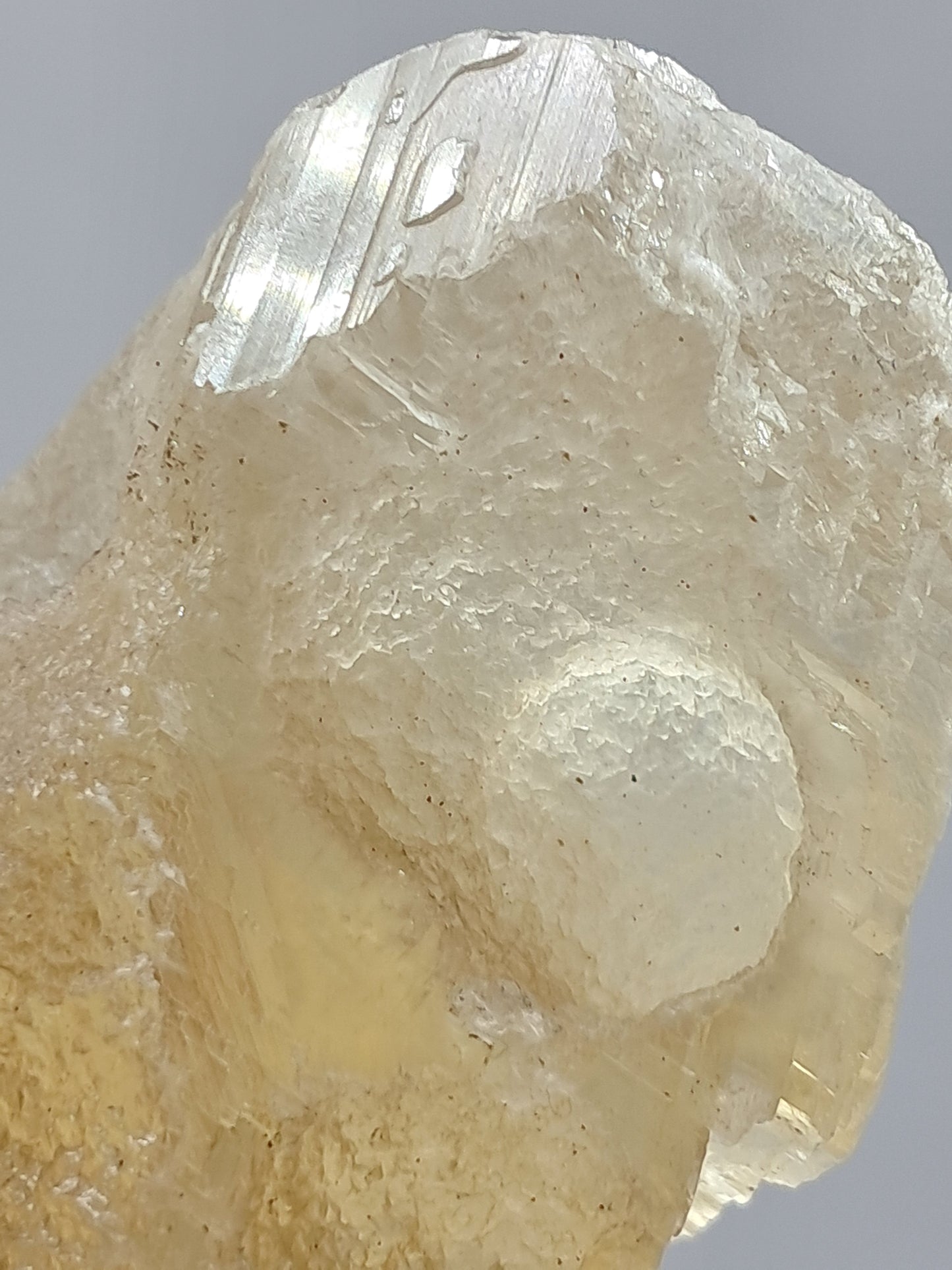 Honey Calcite w/ Okenite (India) Rough Crystal | Natural Stone | Mineral Specimen #CA18