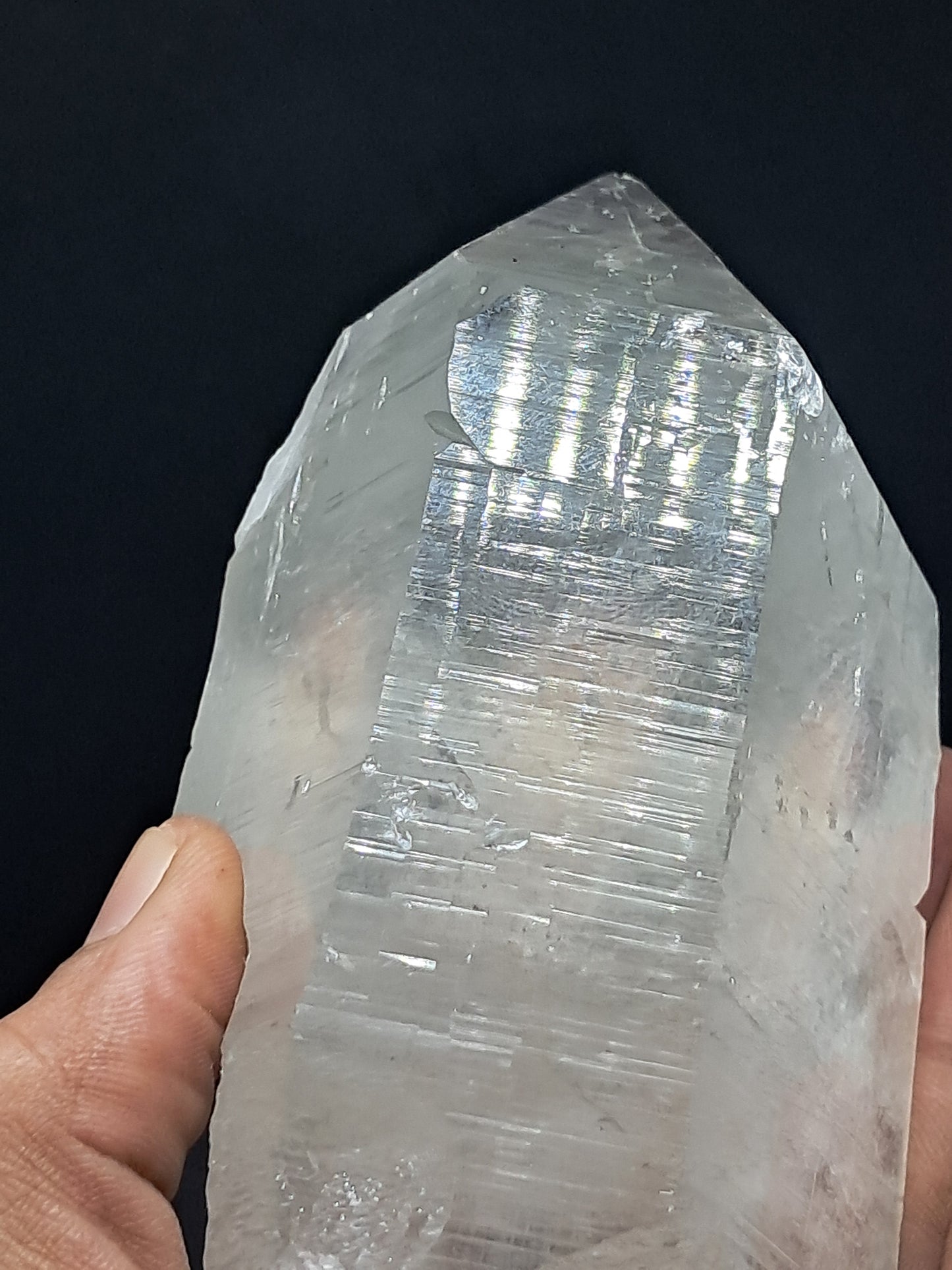 Himalayan Quartz Crystal Point with Magnetite Inclusions | Natural Stone | Mineral Specimen #CH55