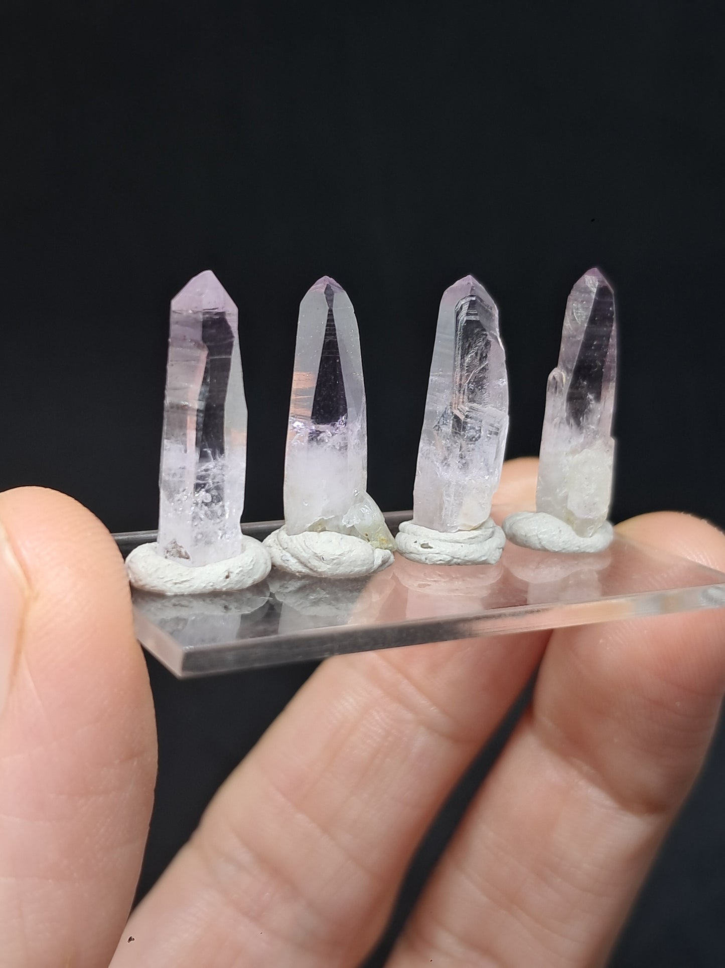Set of 4 Small Veracruz Amethyst Crystal Points (Mexico) | Natural Stones #VA18