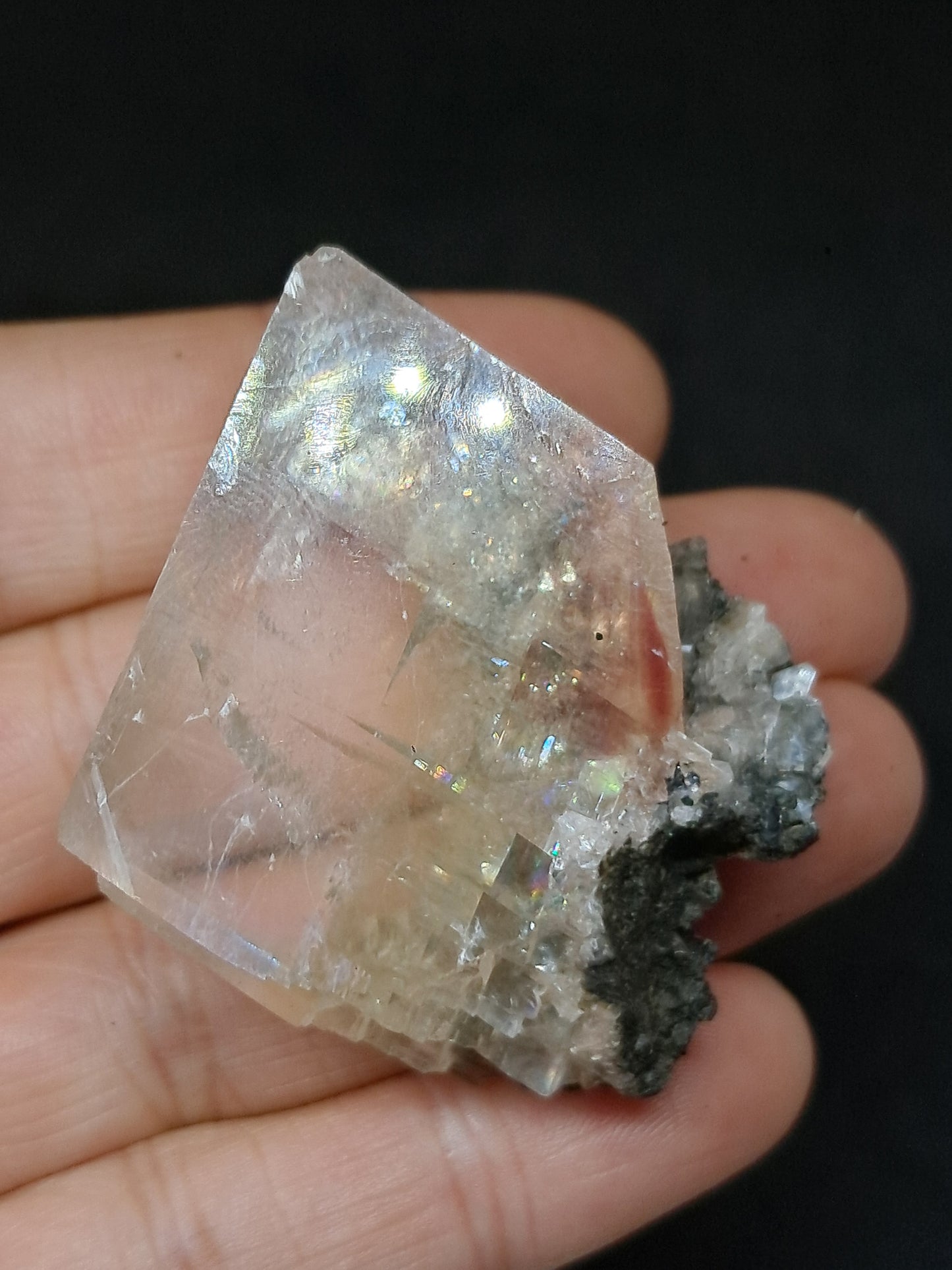 Calcita de frambuesa mohosa *Hallazgo raro* (Pithampur) Cristal natural | Piedra en bruto | Muestra mineral #CA33