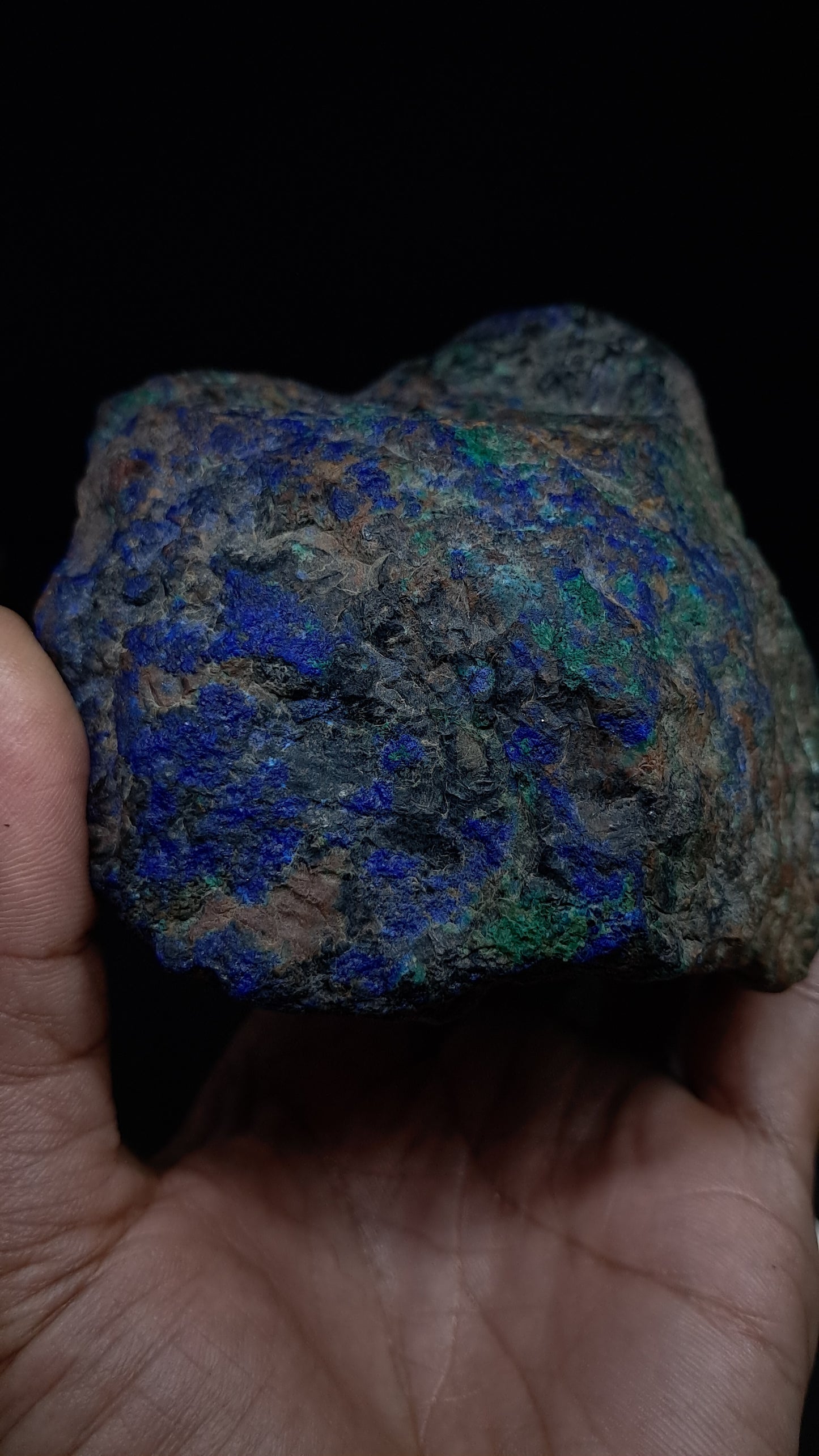 Natural Azurite & Malachite on Matrix (Congo) #UC2
