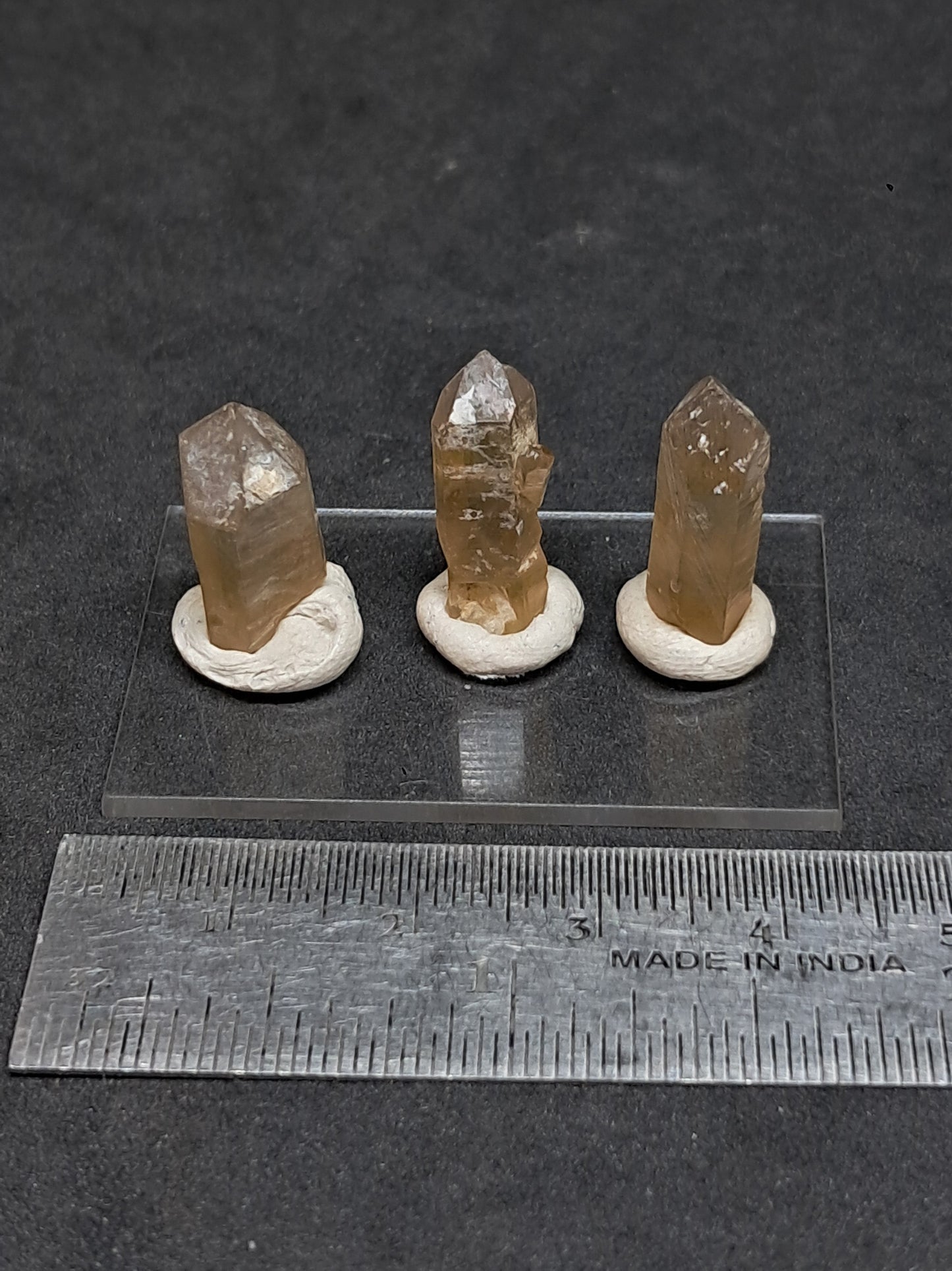 Set of 3 Natural Citrine Points (Karur) | Natural Crystal | Mineral Specimen #CTN38