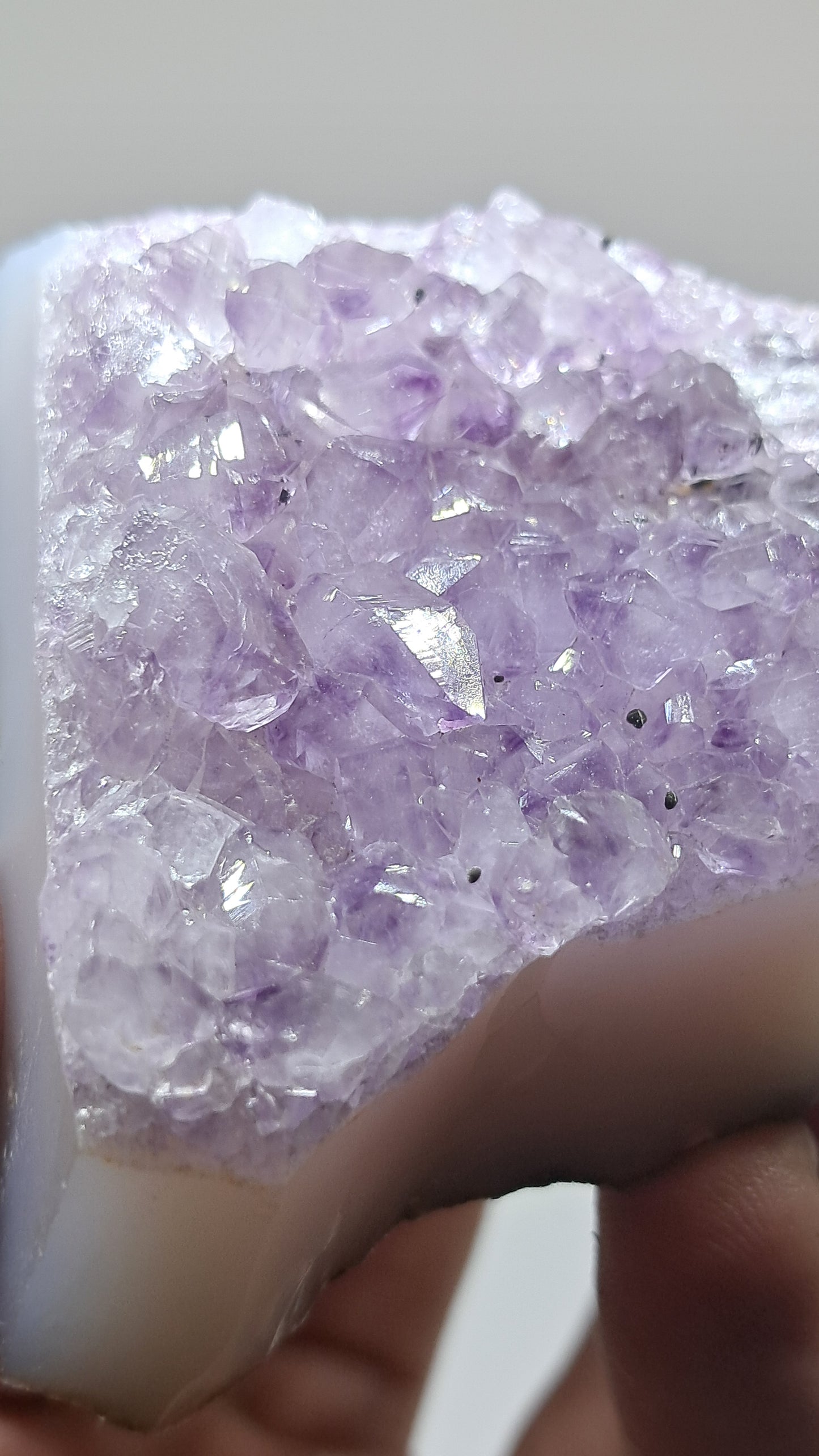 Amatista lavanda morada (Brasil) | Drusa natural | Espécimen mineral #AMB10