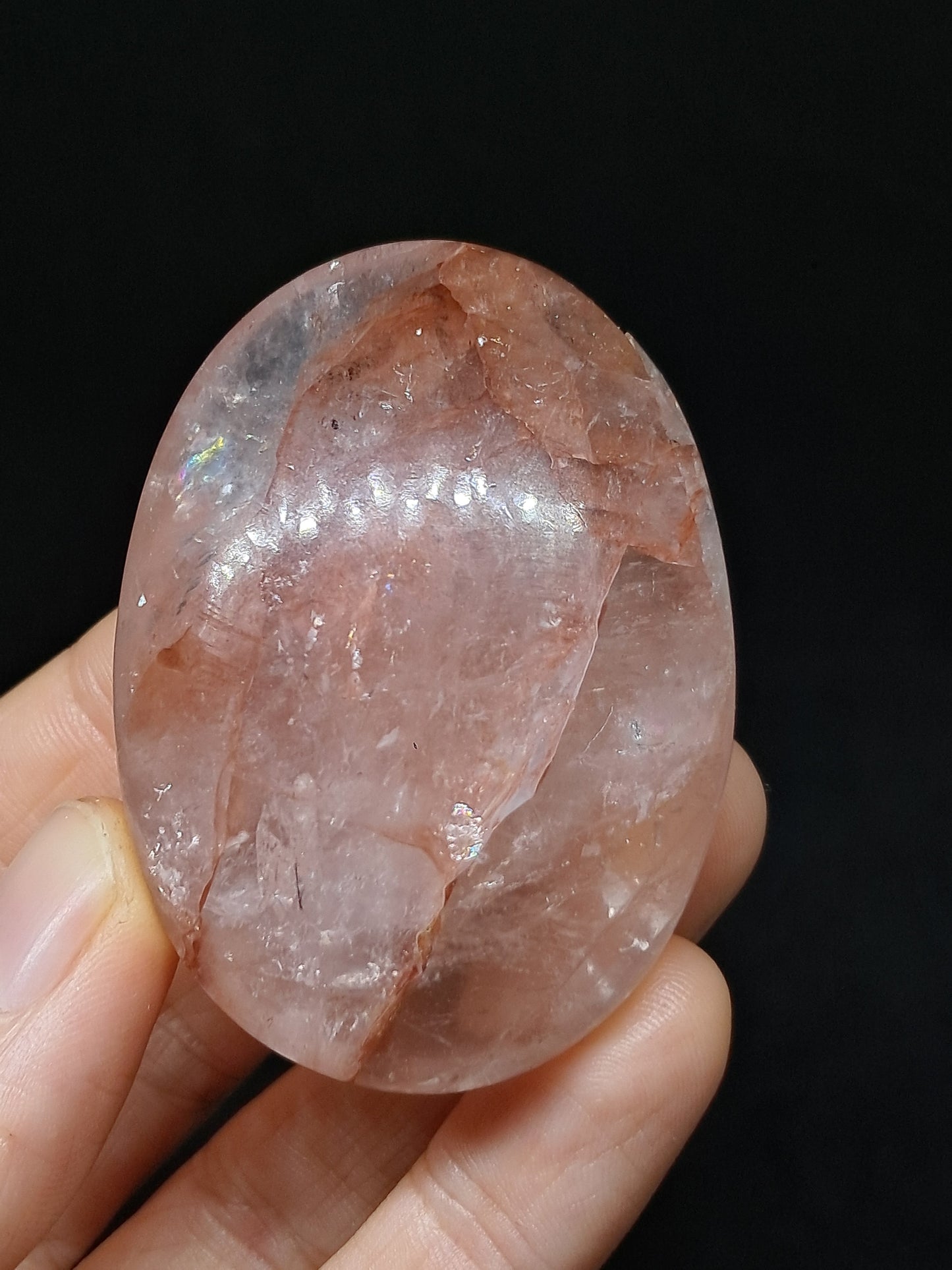 Hematite Quartz | Fire Quartz Palmstone | Good Quality Natural Stone