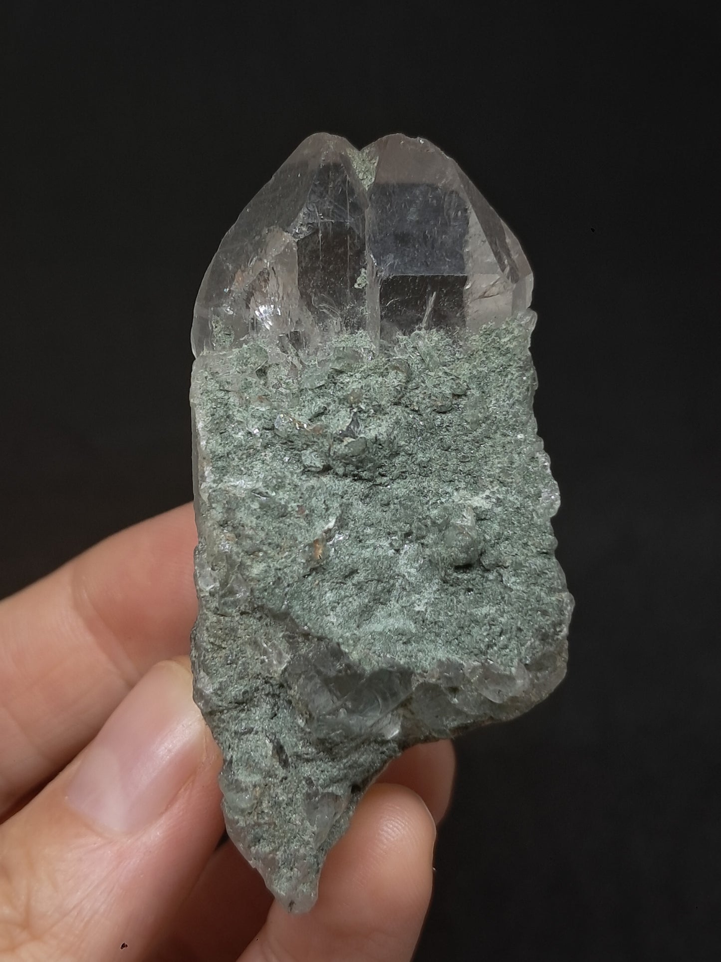 Chlorite Quartz (Kullu) Natural Point | Garden Chamanic Crystal #CQ61