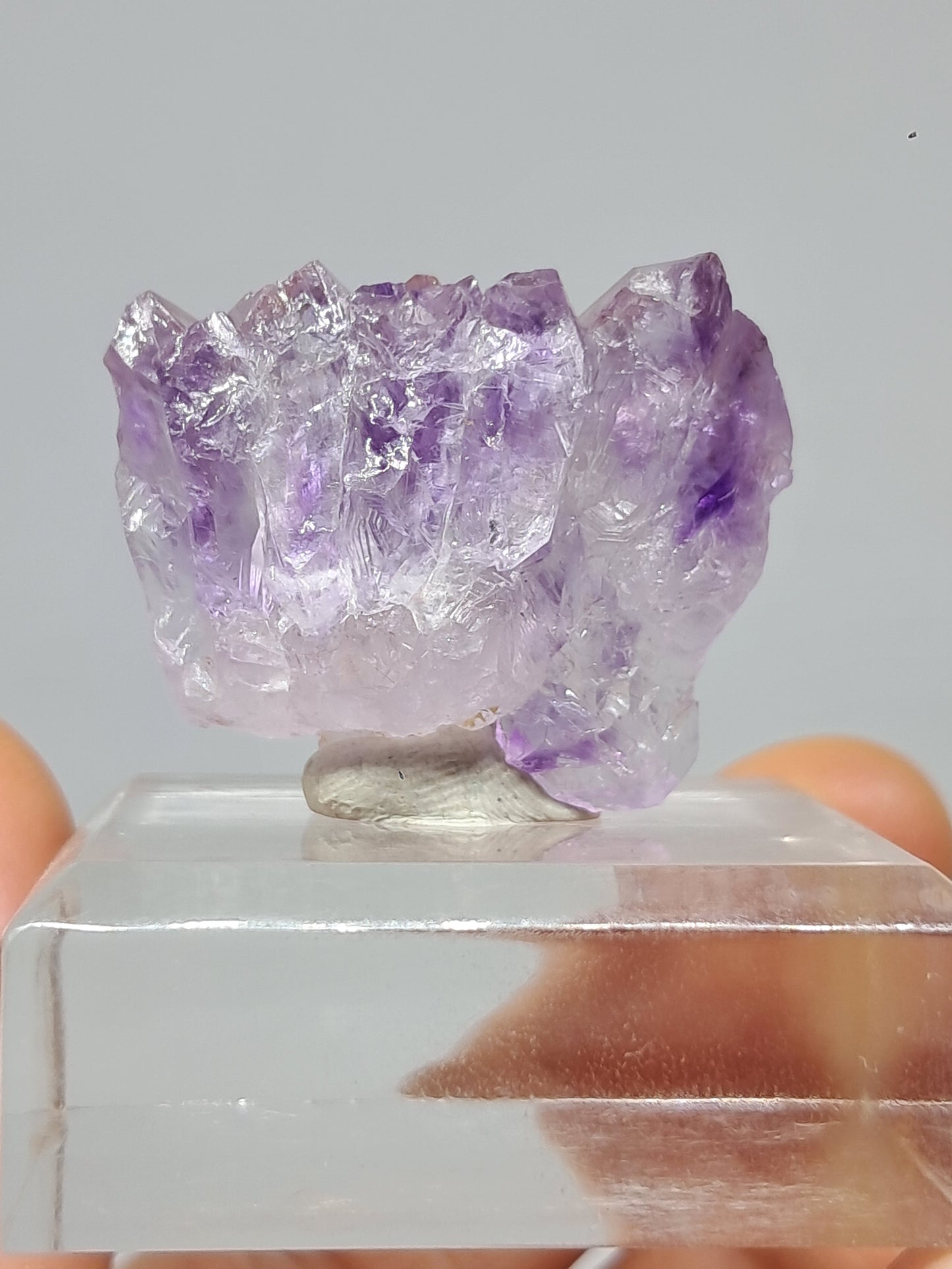 Amatista Elestial (Karur) | Cúmulo de Cristales | Piedra Natural | Ejemplar Mineral #KA97