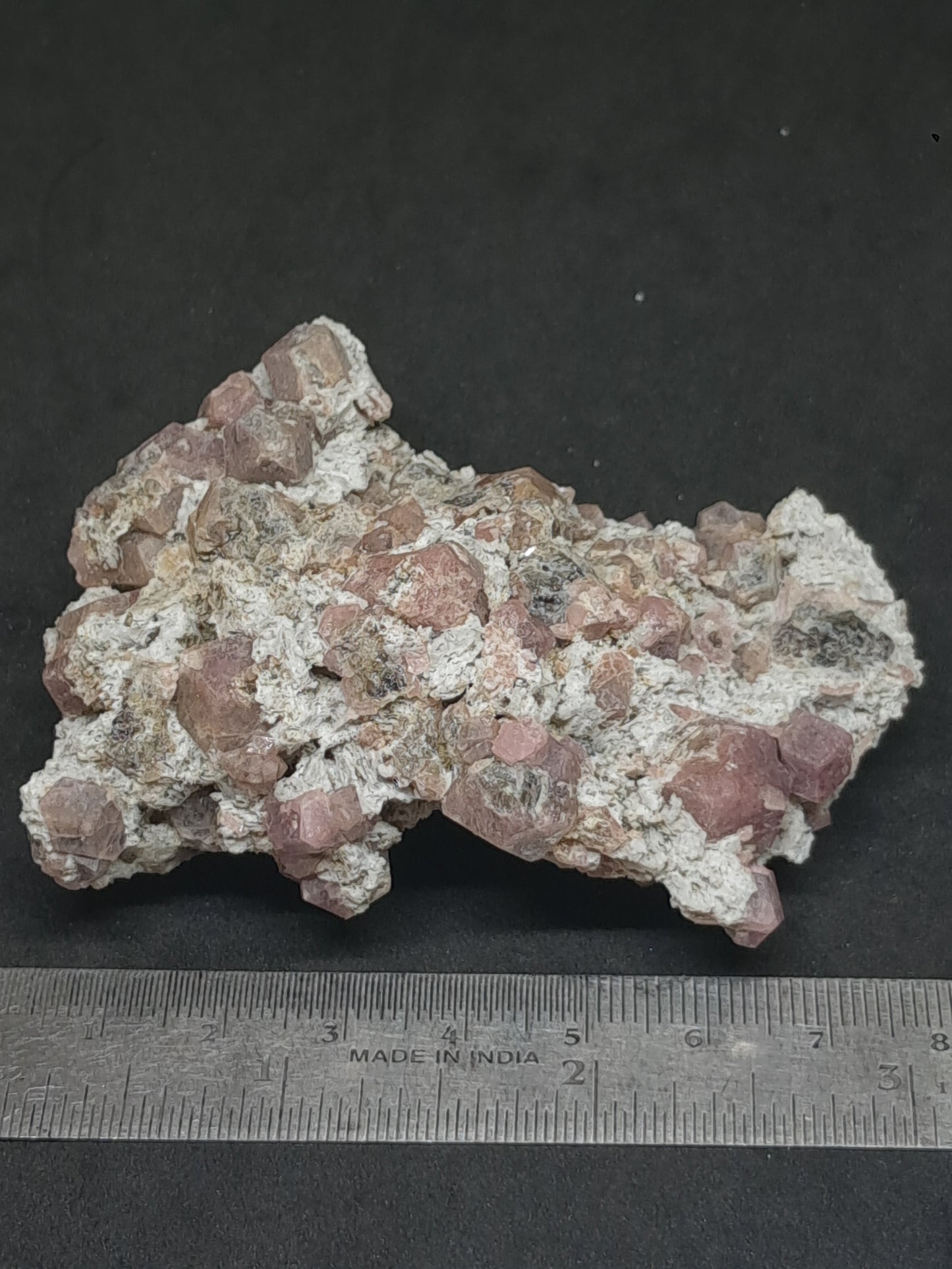 Grossular Garnet on Matrix (Mexico) Pink Garnet Cluster |Rough Crystal Stone | Mineral Specimen #GR21