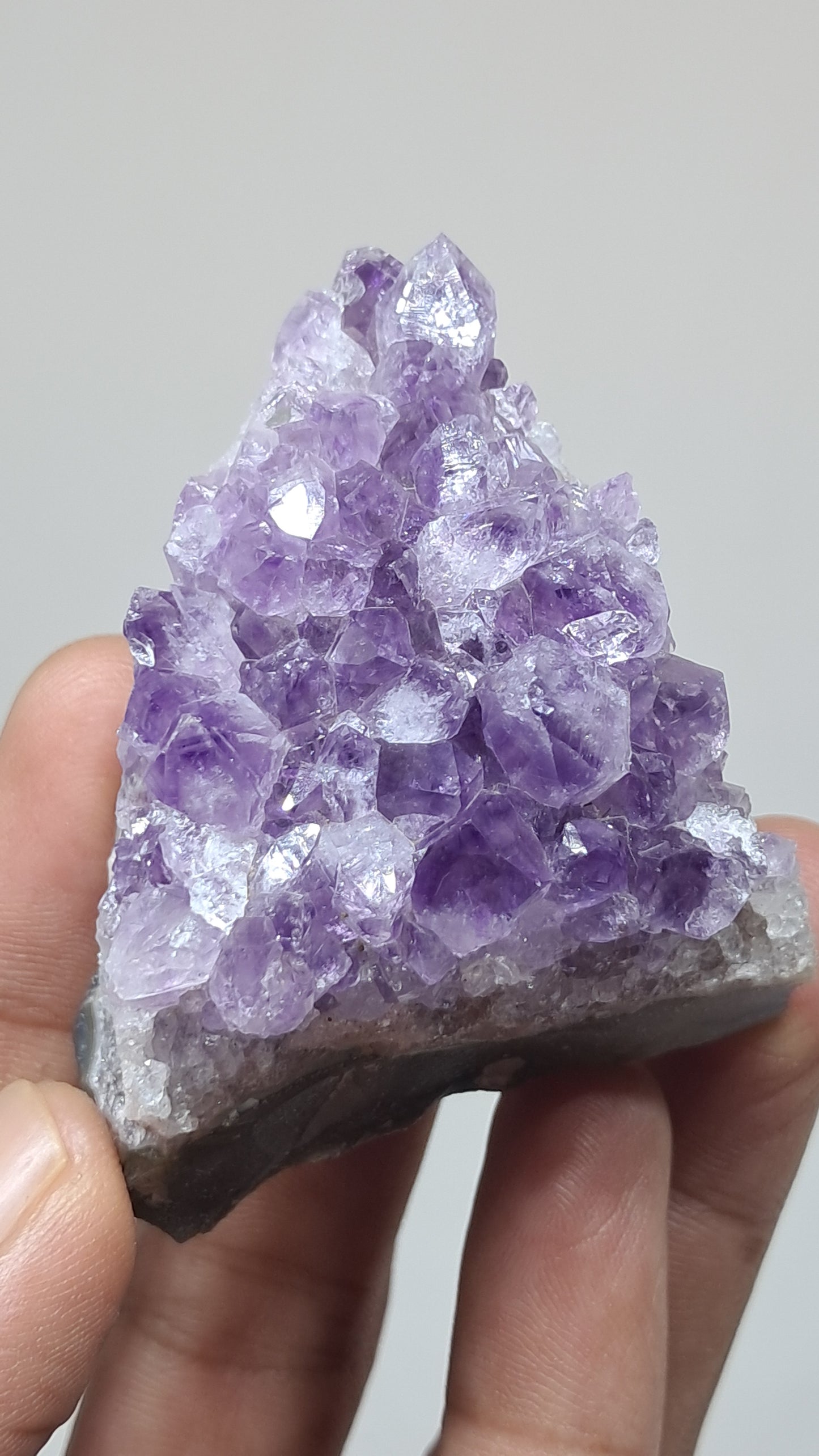 Amatista Morada Profunda Sobre Ágata (Brasil) | Drusa Natural | Mineral #AMB6