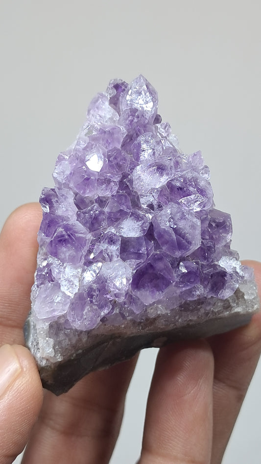 Amatista Morada Profunda Sobre Ágata (Brasil) | Drusa Natural | Mineral #AMB6