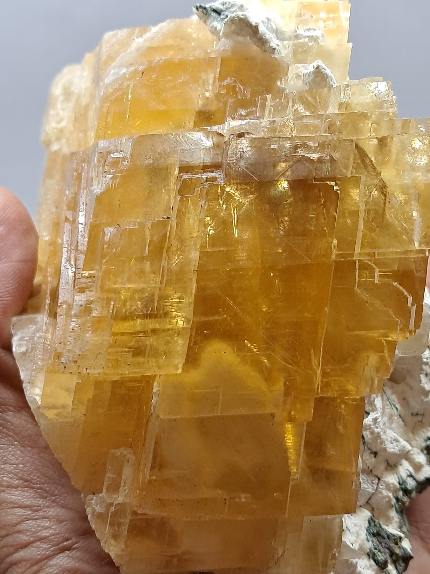 Honey Calcite w/ Okenite (India) Rough Crystal | Natural Stone | Mineral Specimen #CA19