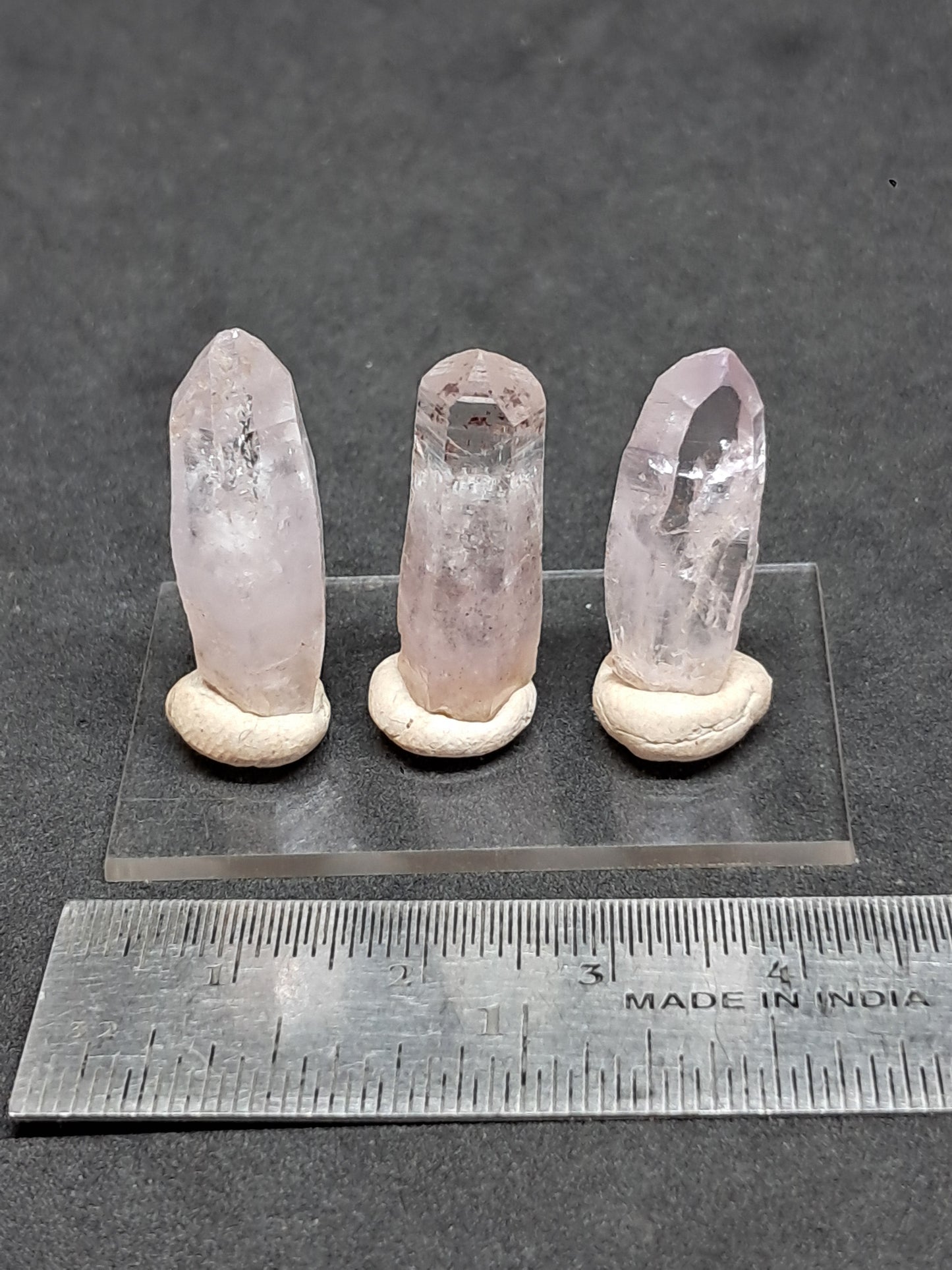 Set of 3 Veracruz Amethyst Crystals (Mexico) | Natural Points | Mineral Specimen #VA37