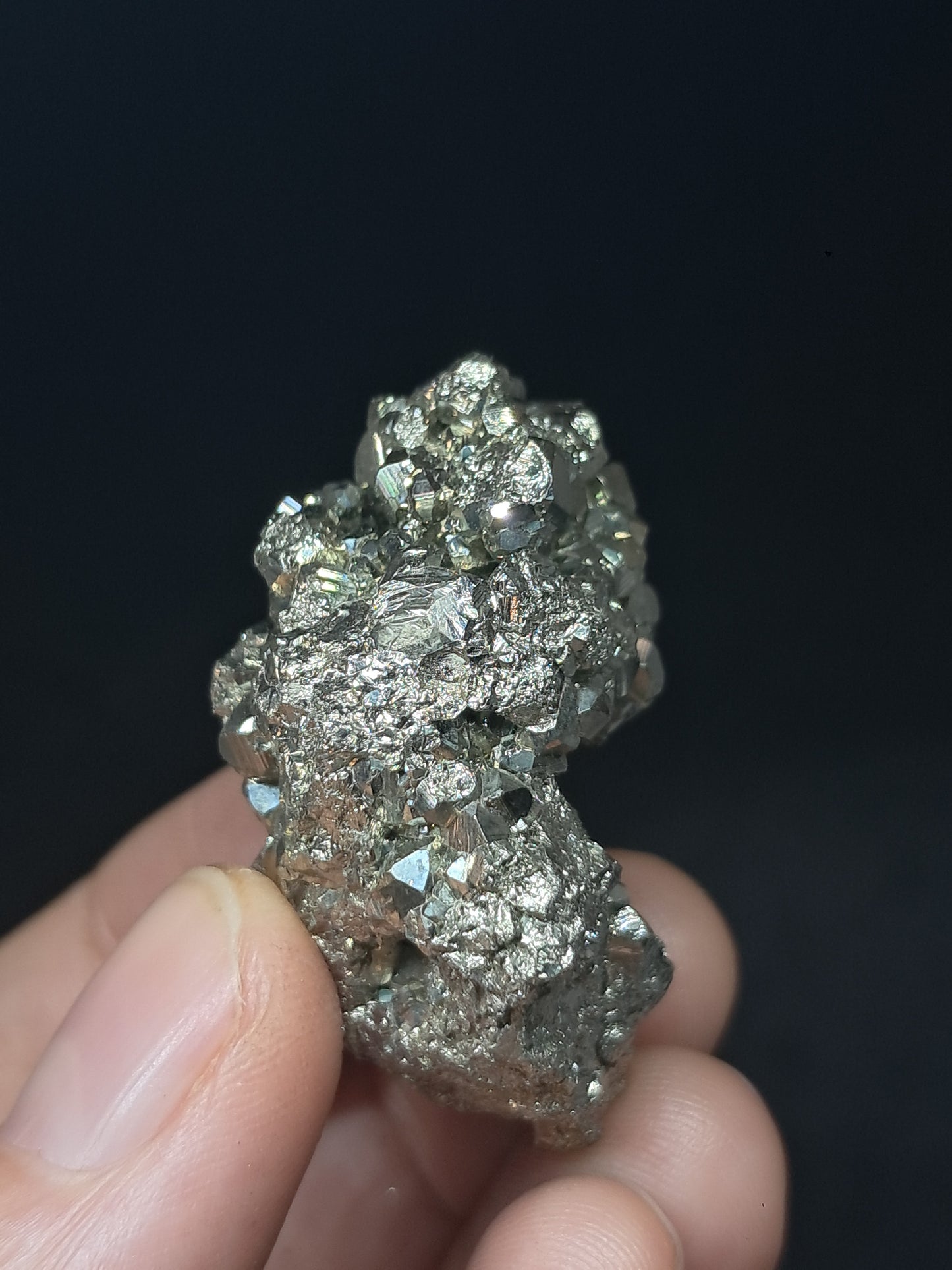 Pirita en bruto (Perú) Drusa natural | Muestra mineral | Rocas y Cristales #PR32