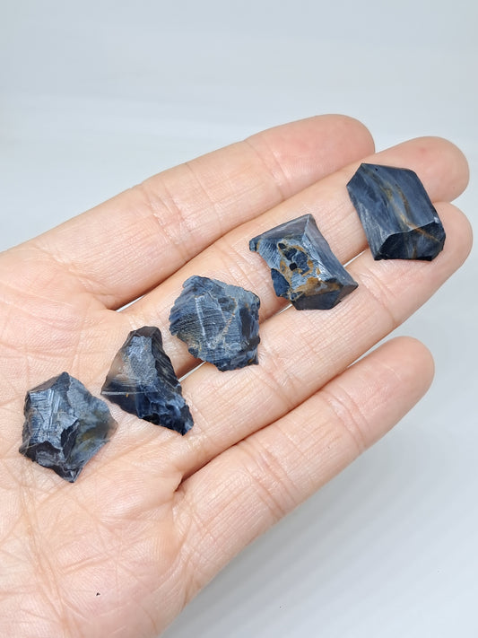 Set of 5 Raw Chips of Pietersite | Rough Stone #RCS27