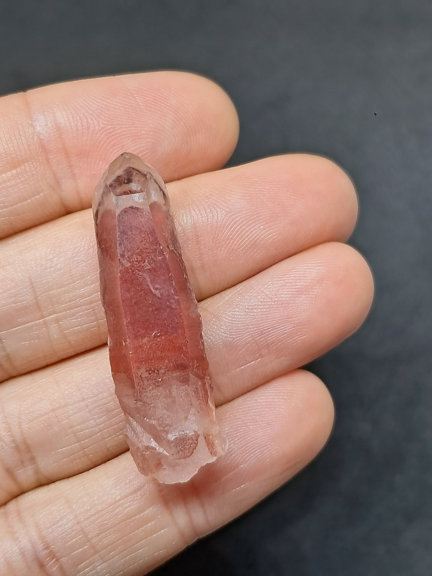 Hematite Phantom Quartz (Telangana) | Natural Crystal | Mineral Specimen #HPQ55