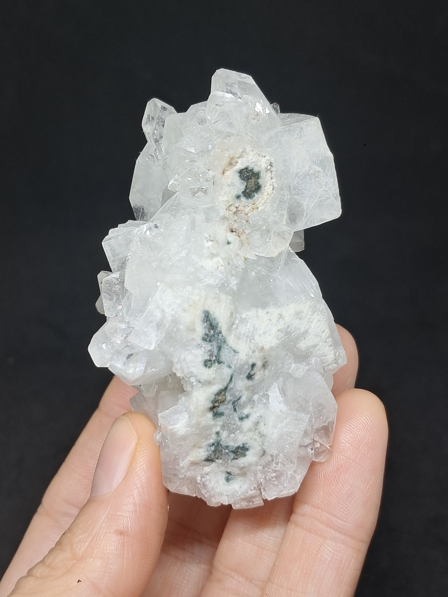 Clear Apophyllite (Ajanta) Natural Crystal Cluster | Mineral Specimen #AP24eb