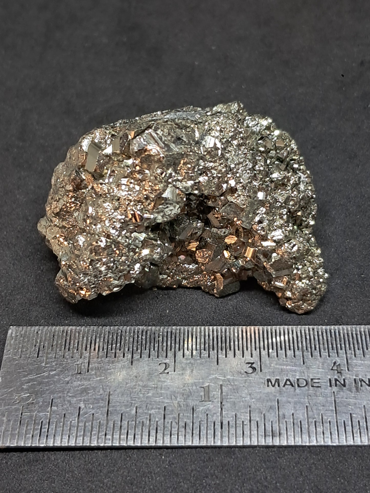 Pirita en bruto (Perú) Drusa natural | Muestra mineral | Rocas y Cristales #PR22