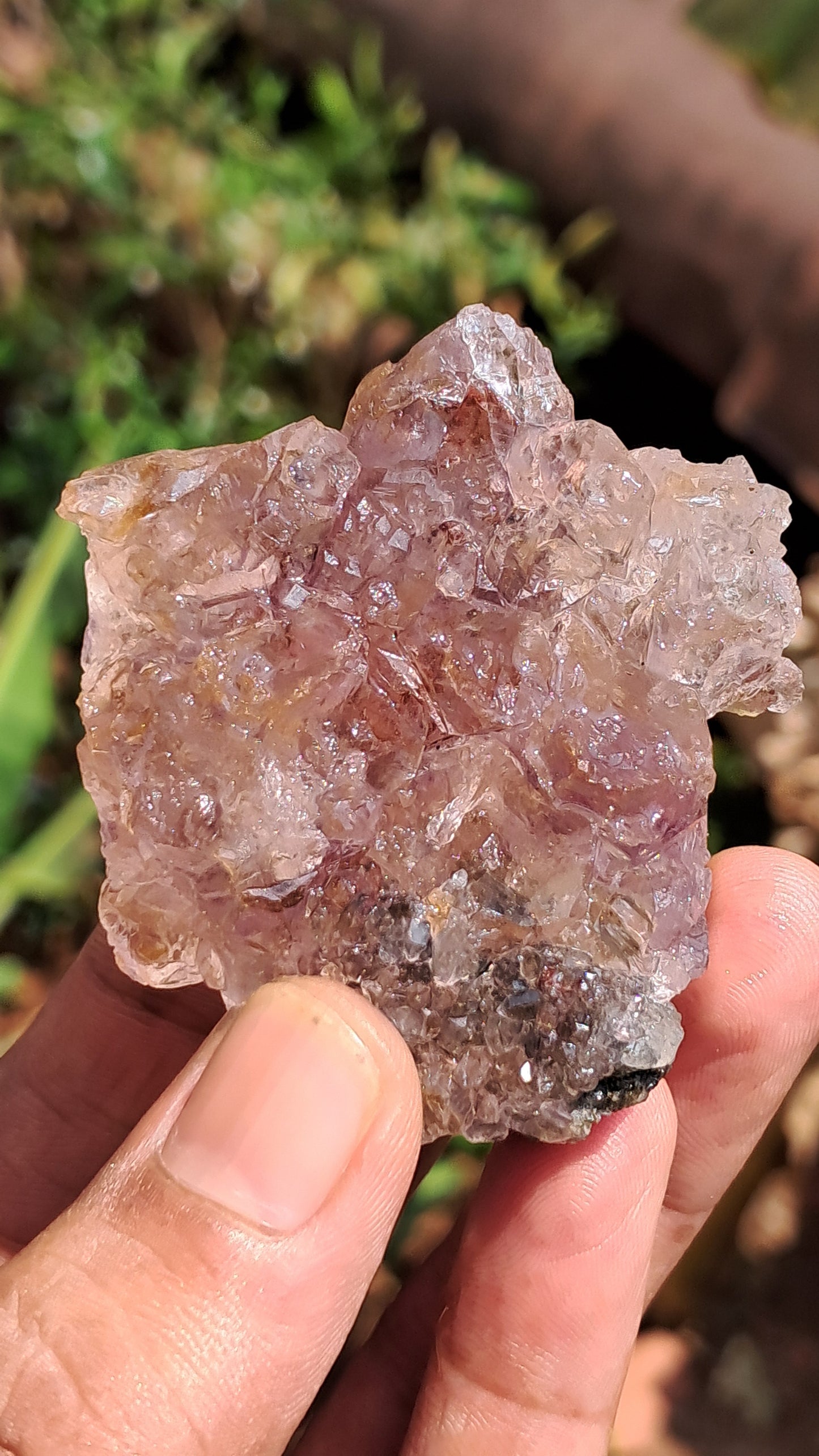 Amethyst Scepter Flower from Karur | Honeycomb Terminations | "Super Seven" inclusions | Mineral Specimen #KA185