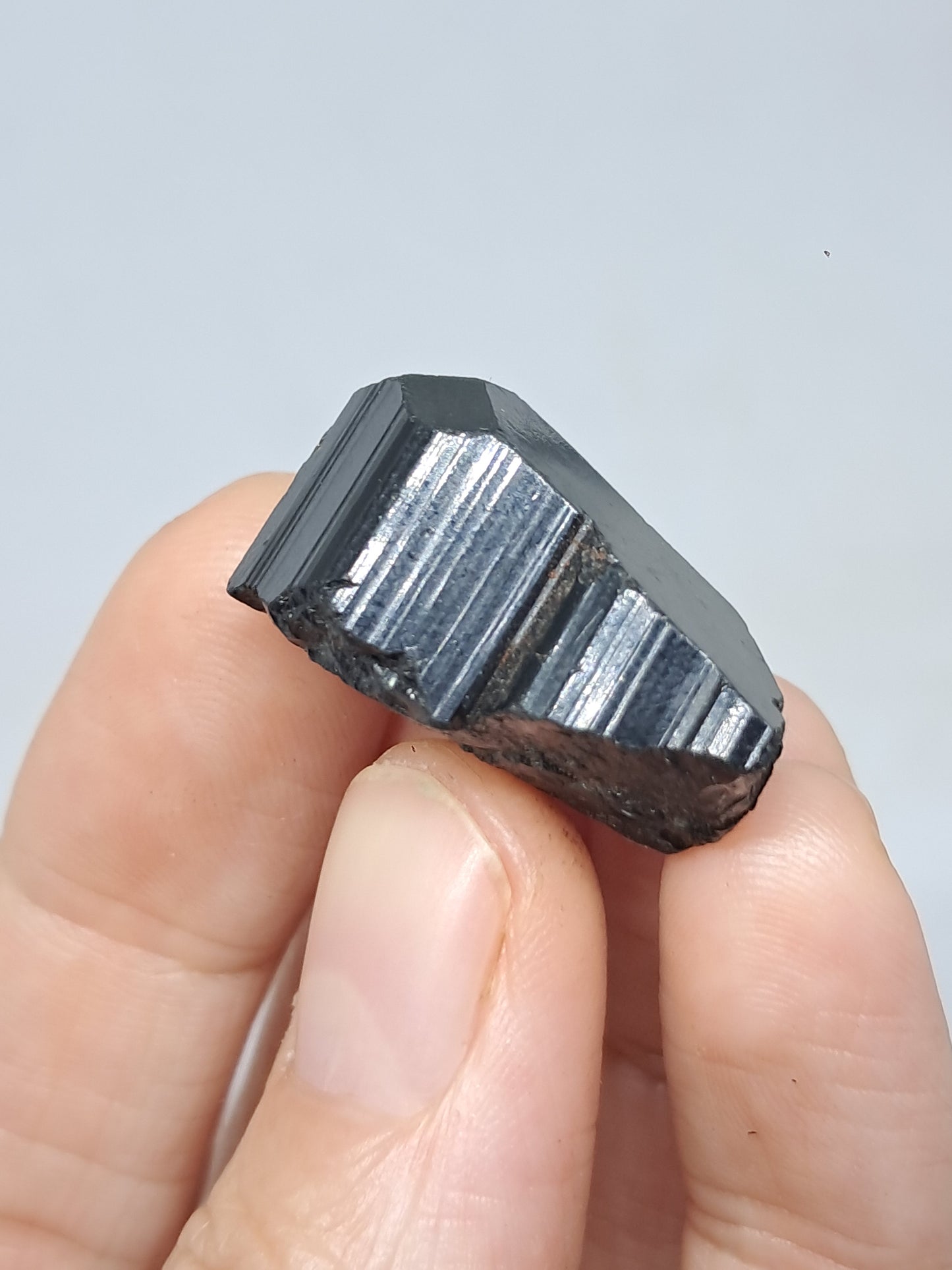 Black Tourmaline Crystal (Karnataka) Naturally Terminated | Natural Stone | Mineral Specimen #BT7