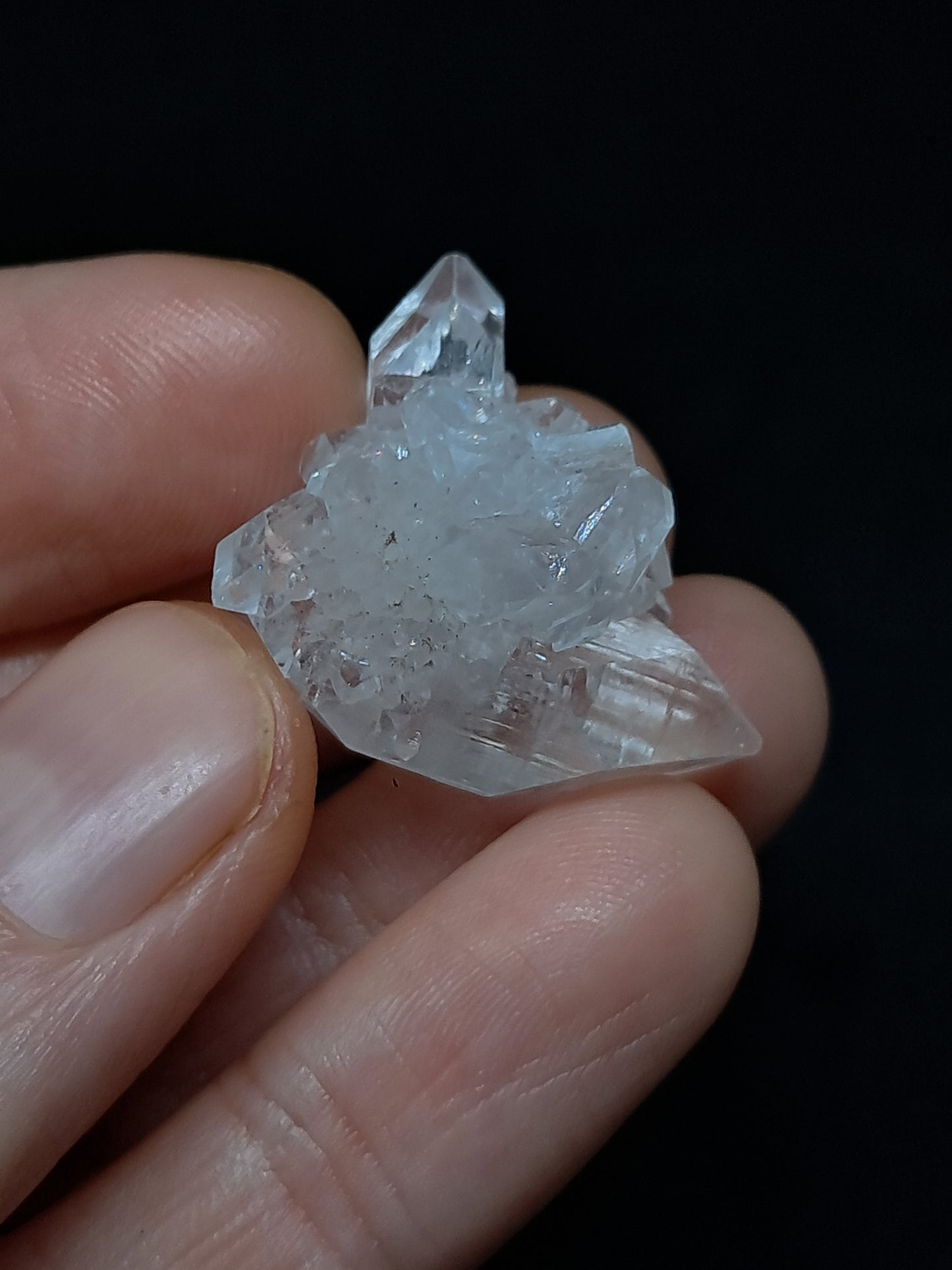 Clear Apophyllite Cluster (Ajanta) Natural Crystal | Mineral Specimen #AP59