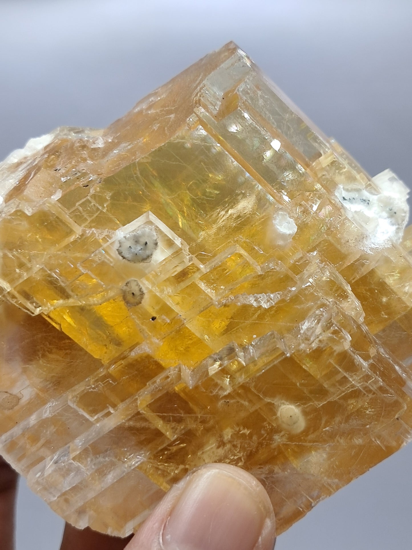 Honey Calcite w/ Okenite (India) Rough Crystal | Natural Stone | Mineral Specimen #CA15