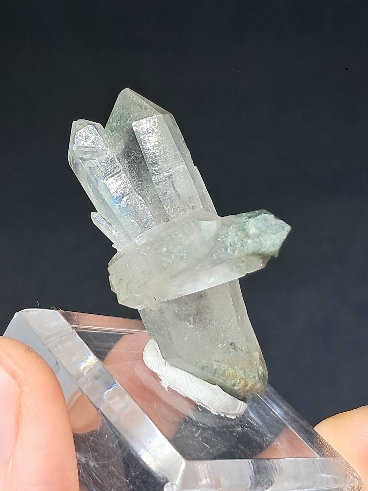 Chlorite Phantom Quartz *Bridge* *Biterminated* (Kullu) Natural Crystal | Garden Chamanic #CQ81