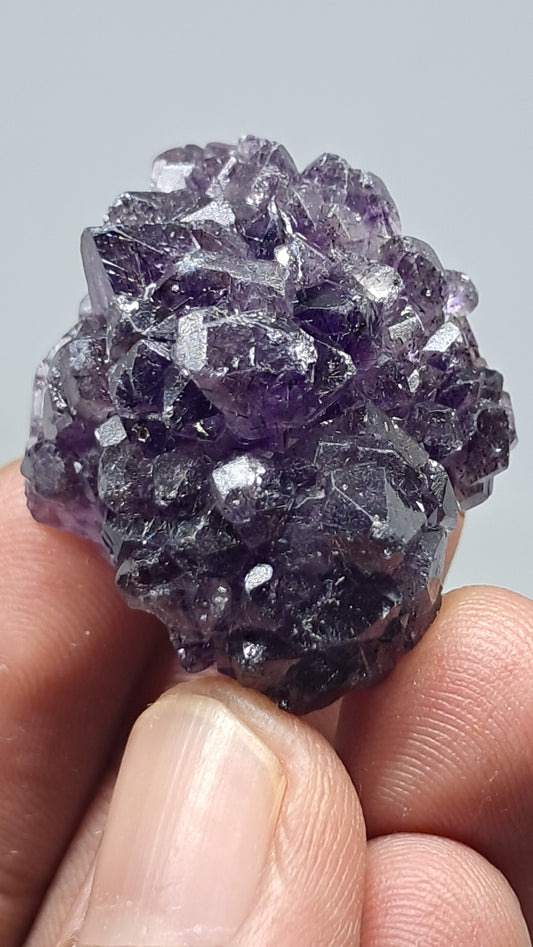 Amatista Elestial Morada Profunda | Inclusiones de Hematita Goethita Rutilo | Cristal Natural | Espécimen Mineral #KA200