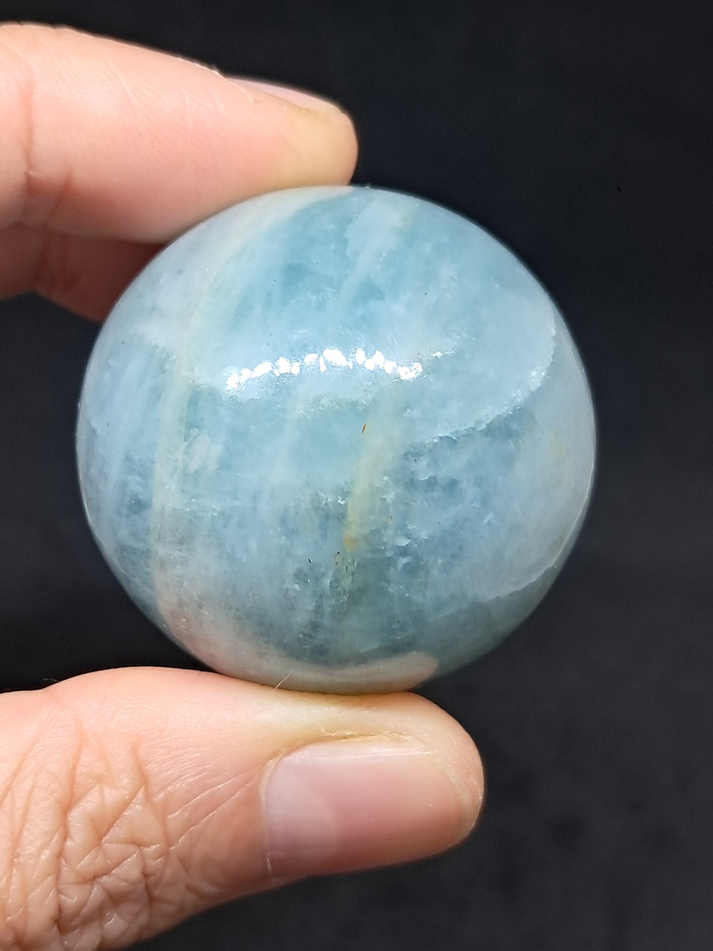 Aquamarine Sphere | Polished Natural Stone