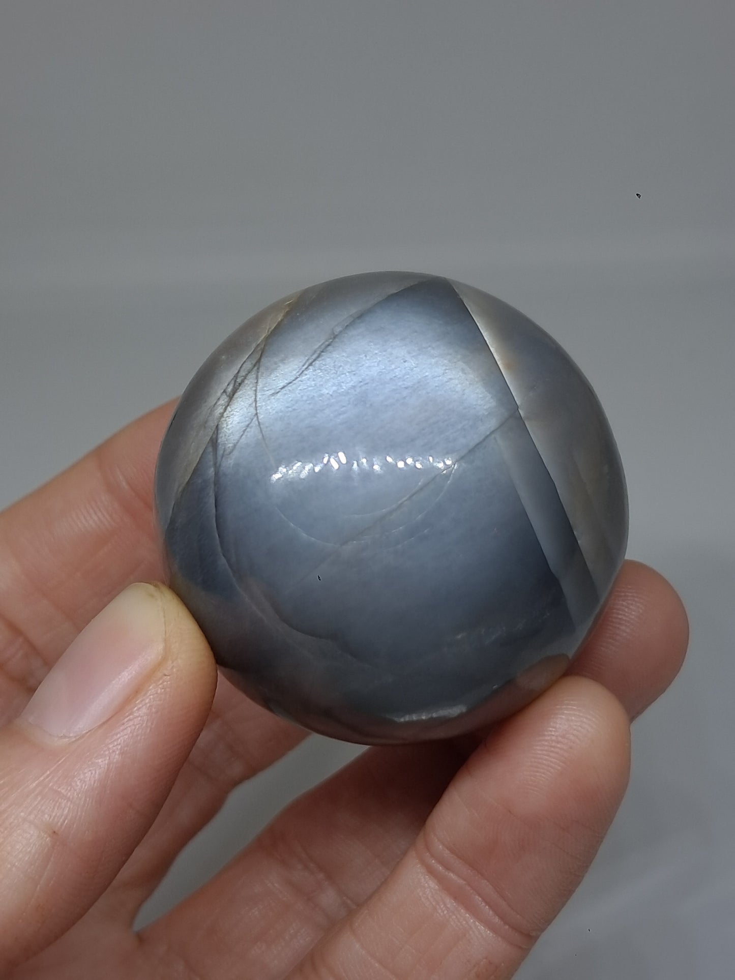 Grey Moonstone Sphere | Silver Sheen | Good Quality Natural Stone