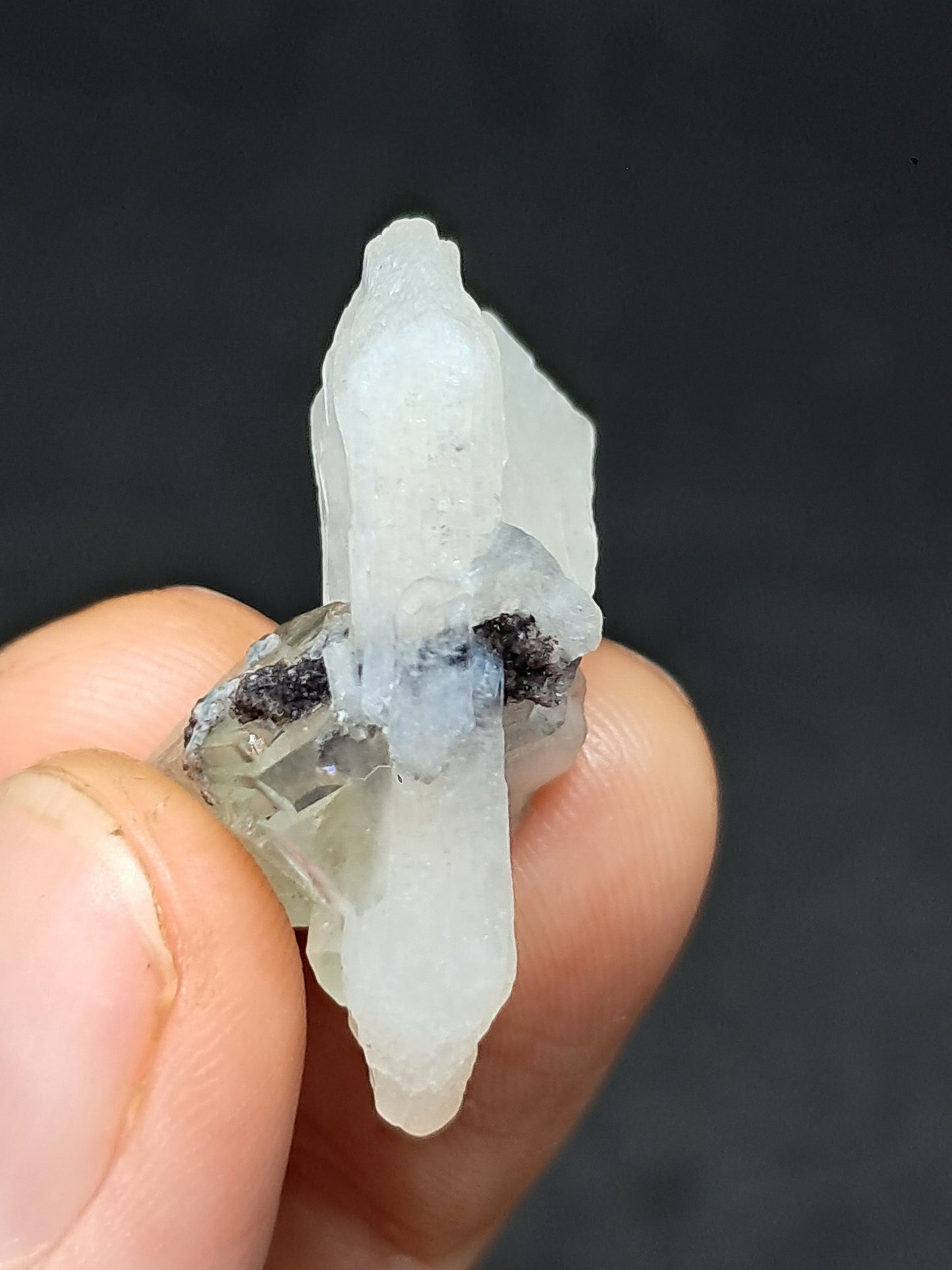 Green Apophyllite w/ Stilbite (Fluorapophyllite) (Ajanta) Natural Crystal | Mineral Specimen #GA43