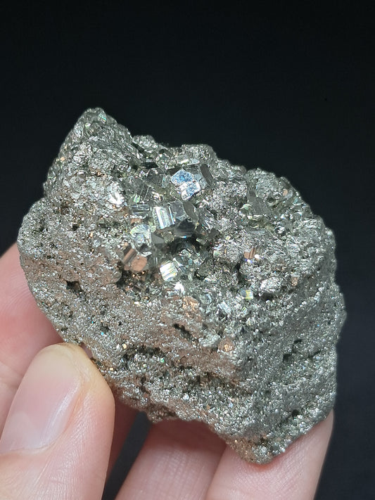 Pirita en bruto (Perú) | Cluster natural | Muestra de mineral | Rocas y cristales #PR20