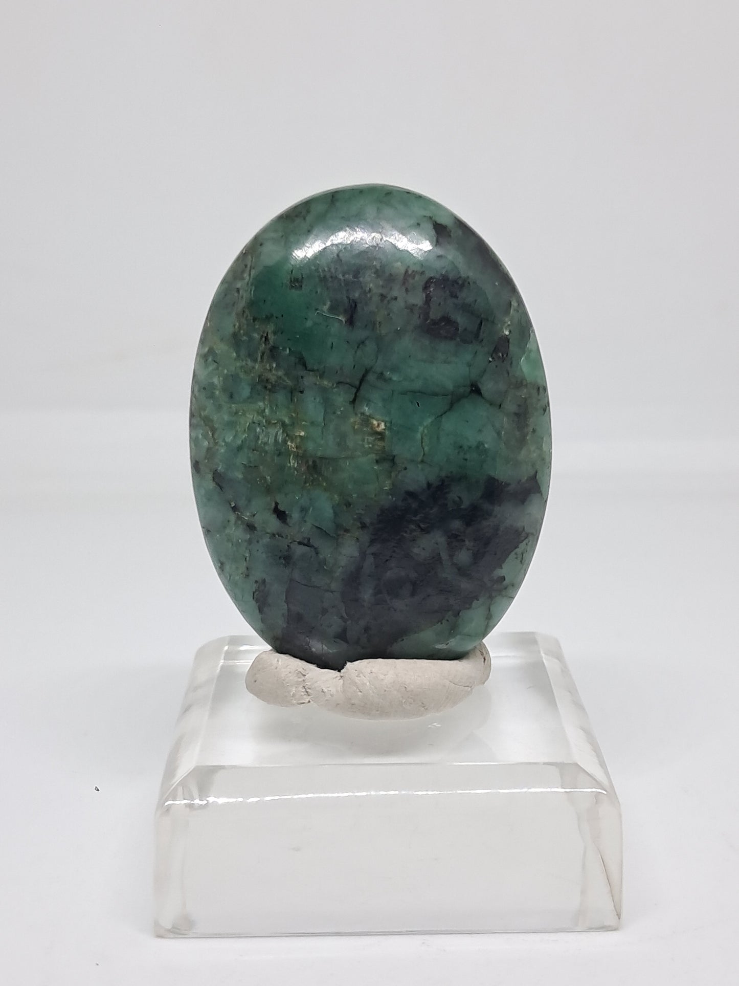 Piedra de palma esmeralda | Piedra pulida | Cristal natural n.° EM2