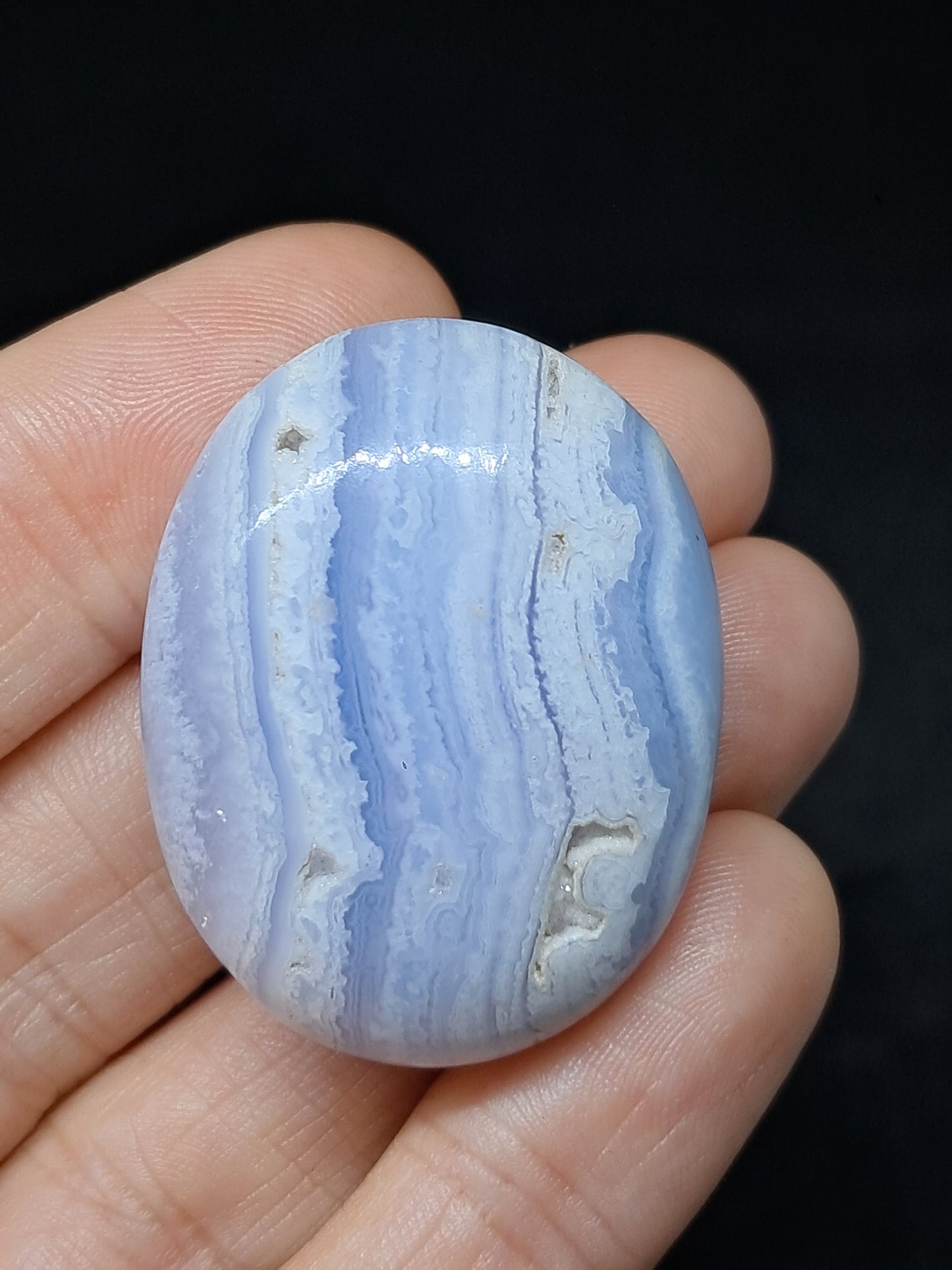 Blue Lace Agate Palmstone | Good Quality Natural Stone