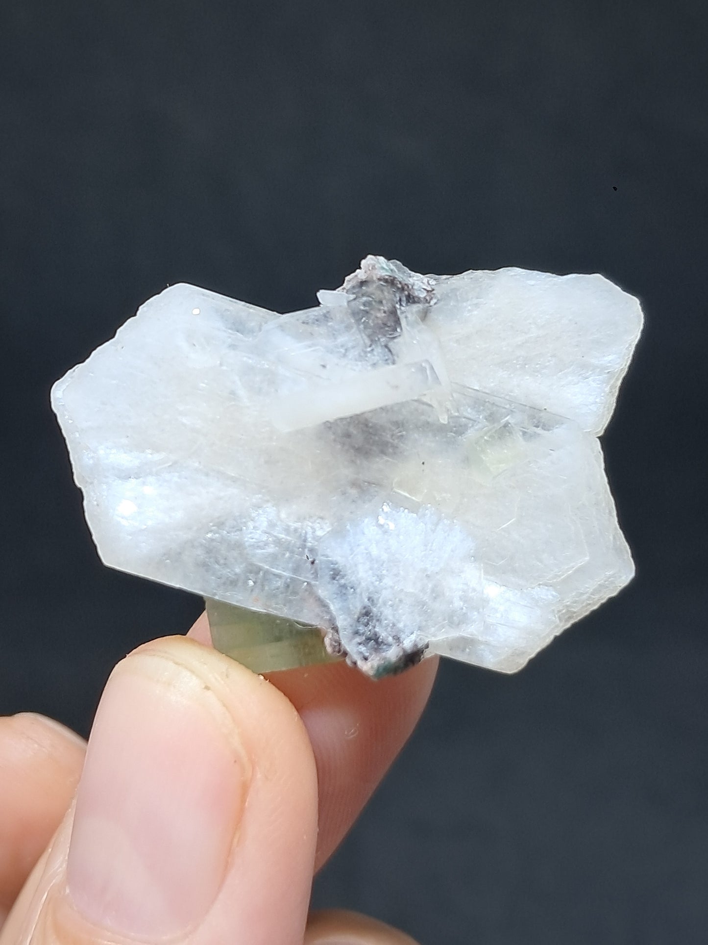 Apofilita Verde con Estilbita (Fluorapofilita) (Ajanta) Cristal Natural | Muestra Mineral #GA35