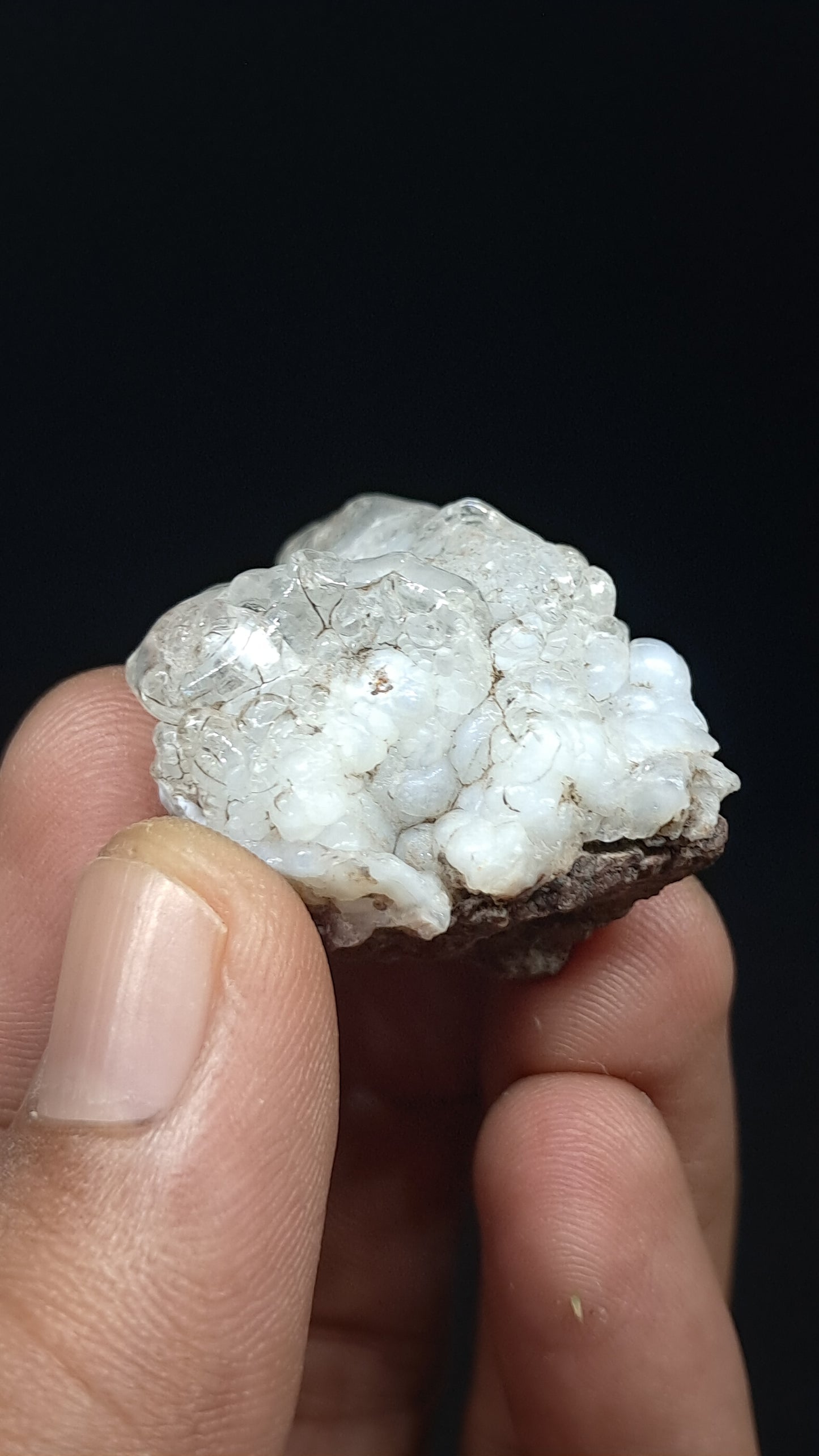 Hyalite Opal on Matrix (Mexico) Rough Crystal Stone | UV-Reactive Mineral Specimen #OH6