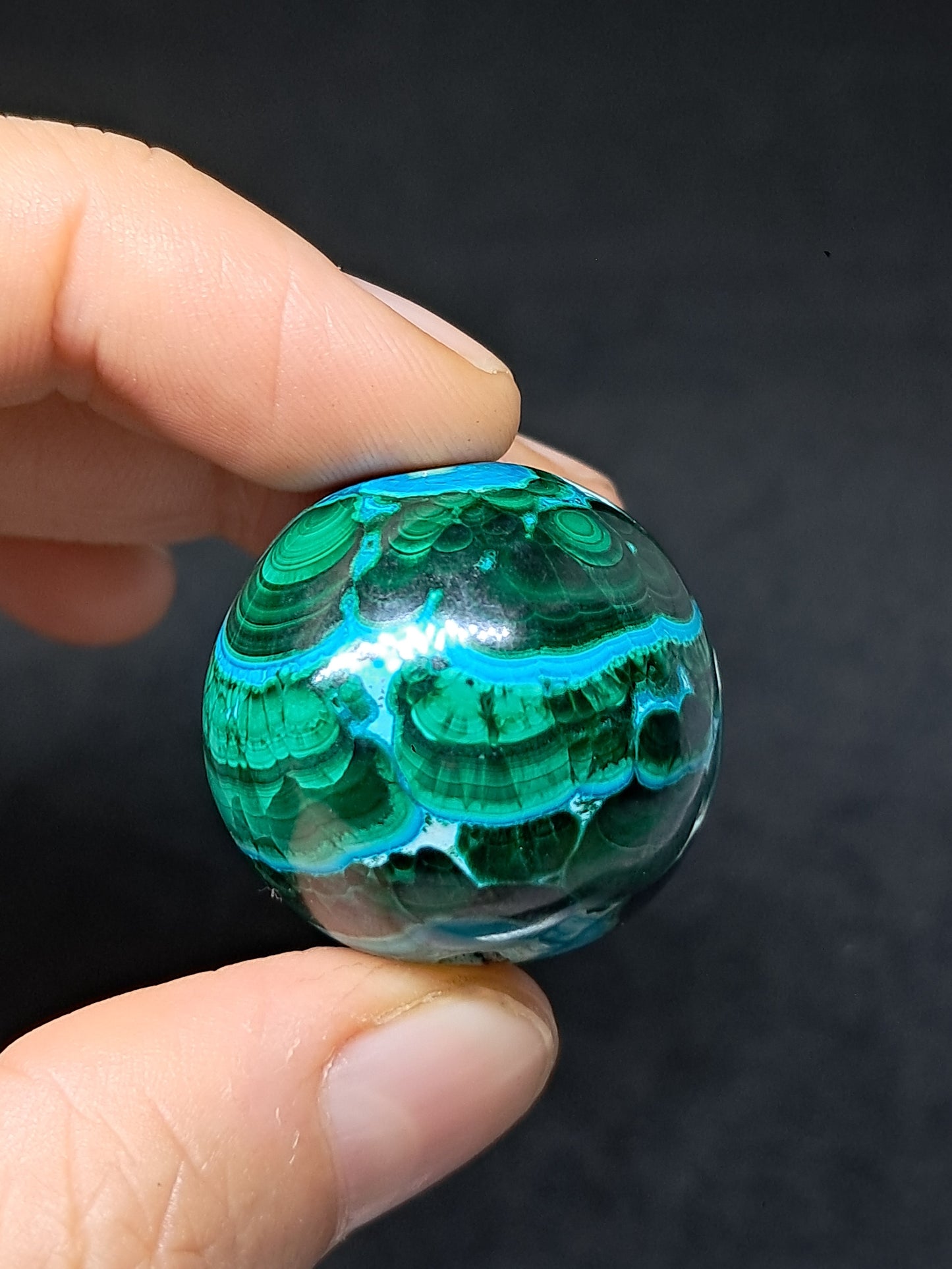 Chrysocolla w/ Malachite Sphere | Good Quality Natural Stone