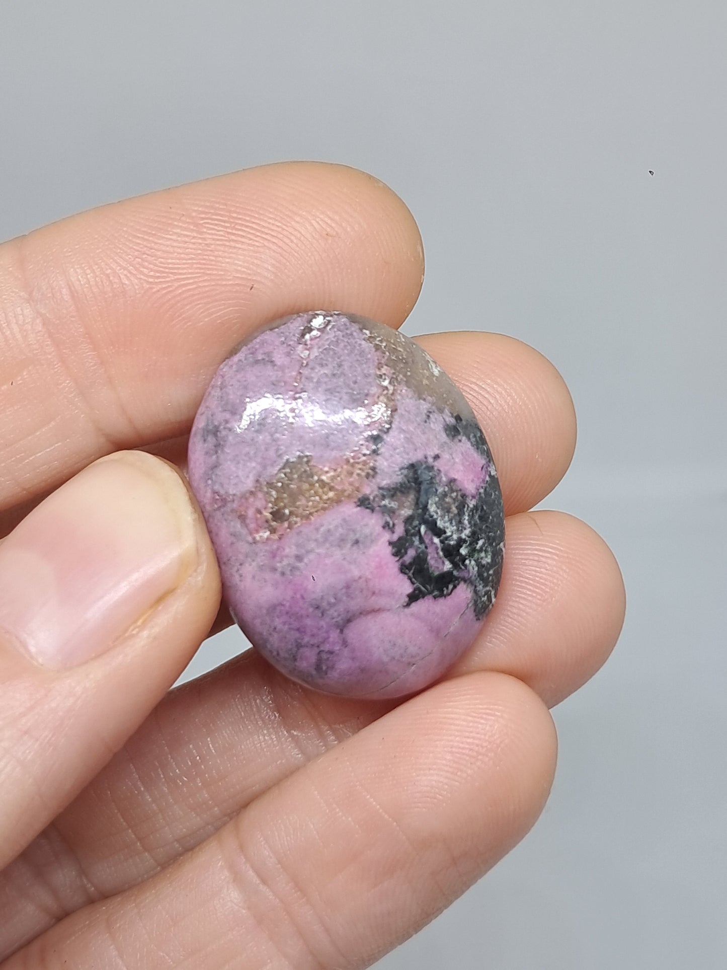 Cobaltoan Calcite Palmstone | Natural Polished Stone | Rare Mineral #CO3