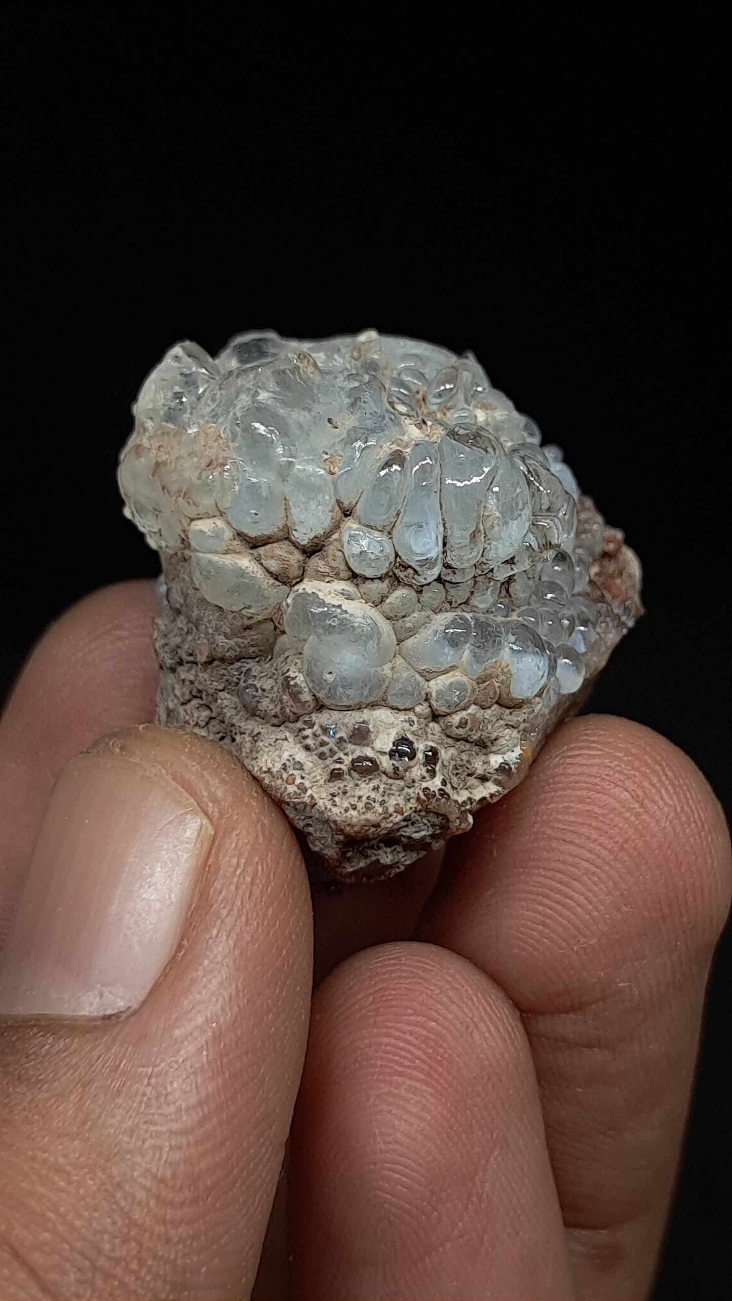 Hyalite Opal on Matrix (Mexico) Rough Crystal Stone | UV-Reactive Mineral Specimen #OH7