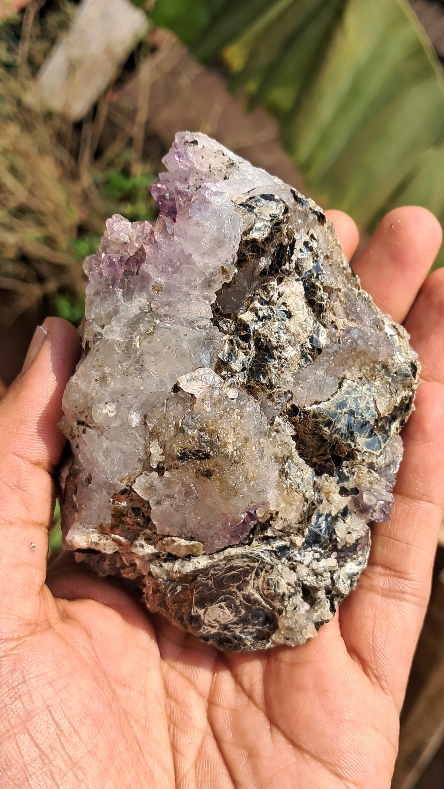 Amethyst Scepters formed in Quartz with Mica | "Super Seven" inclusions | Mineral Specimen #KA189
