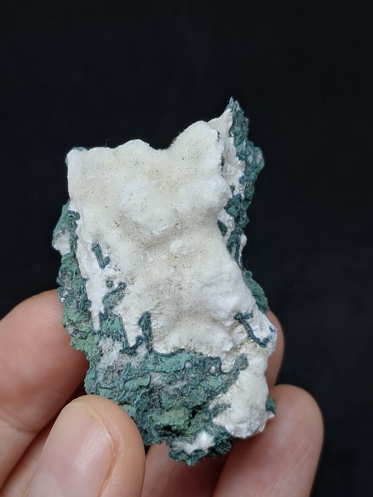 Okenite on Chalcedony (Mumbai) Mineral Specimen | Natural Crystal #OK40