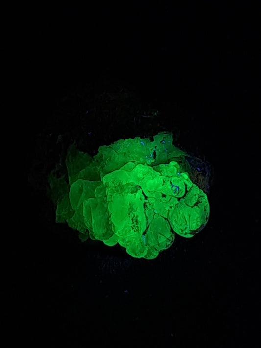 Hyalite Opal on Matrix (Mexico) Rough Crystal Stone | UV-Reactive Mineral Specimen #OH19