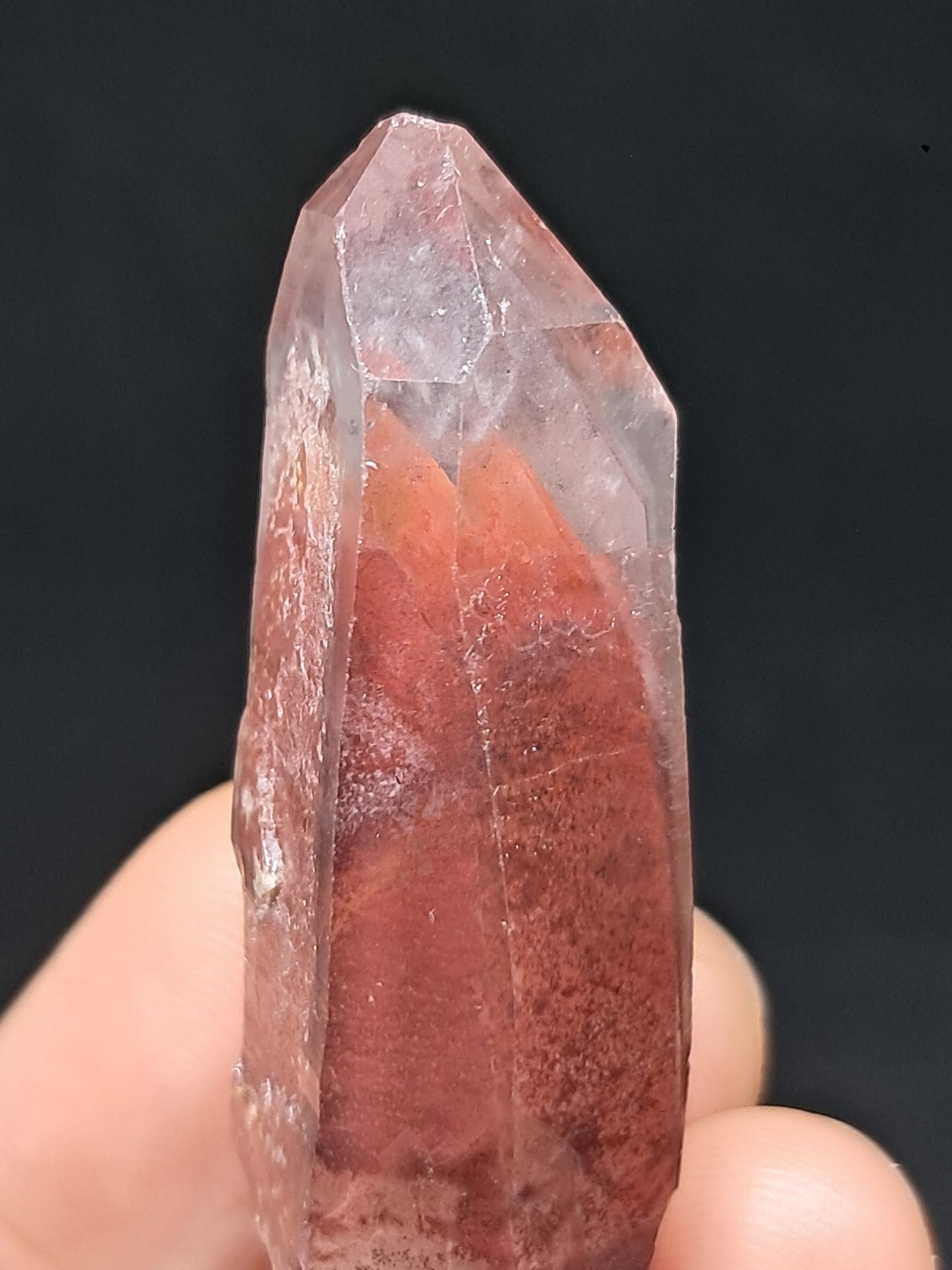 Hematite Phantom Quartz (Telangana) | Natural Crystal | Mineral Specimen #HPQ50