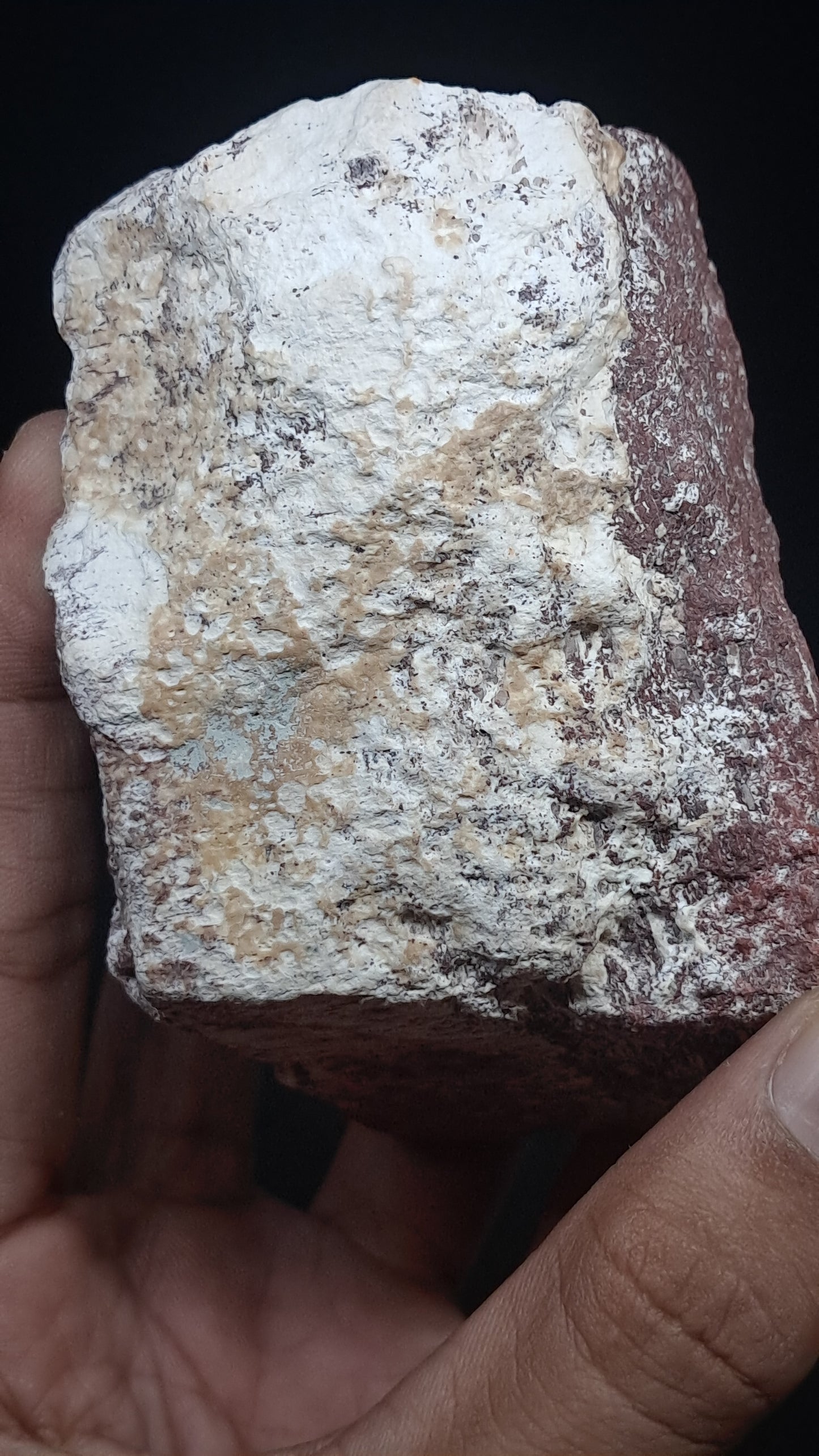 Fluorescent Alunite with Red Iron Oxide | Natural Hydrothermal Alteration Specimen #UC1