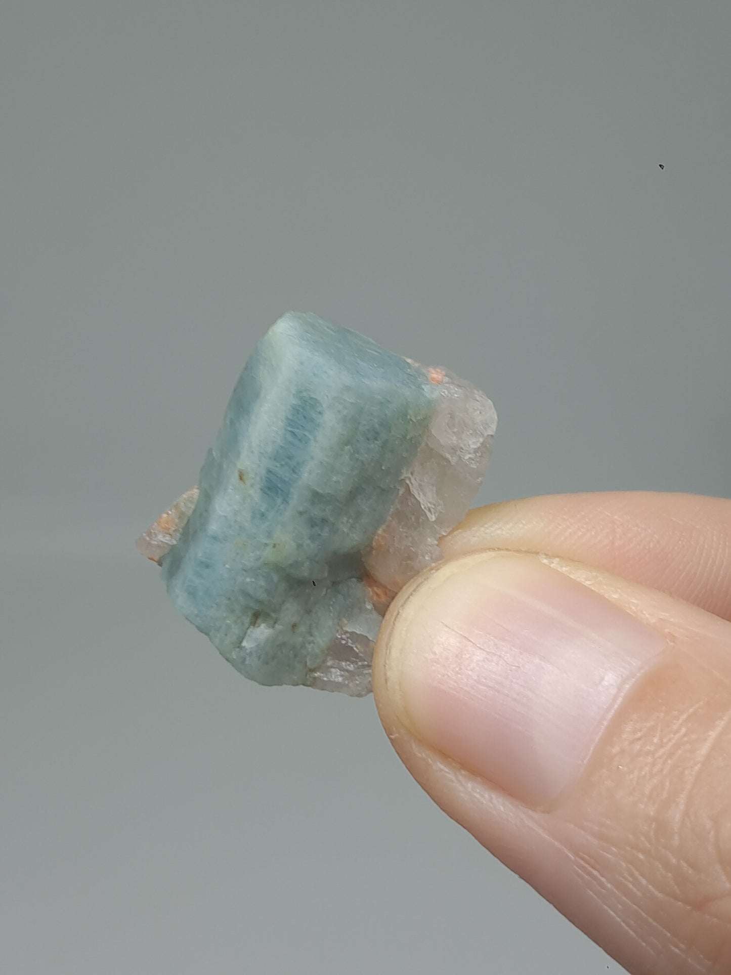 Aquamarine w/ Quartz (Karur) Rough Natural Crystal | Mineral Specimen #AQM53
