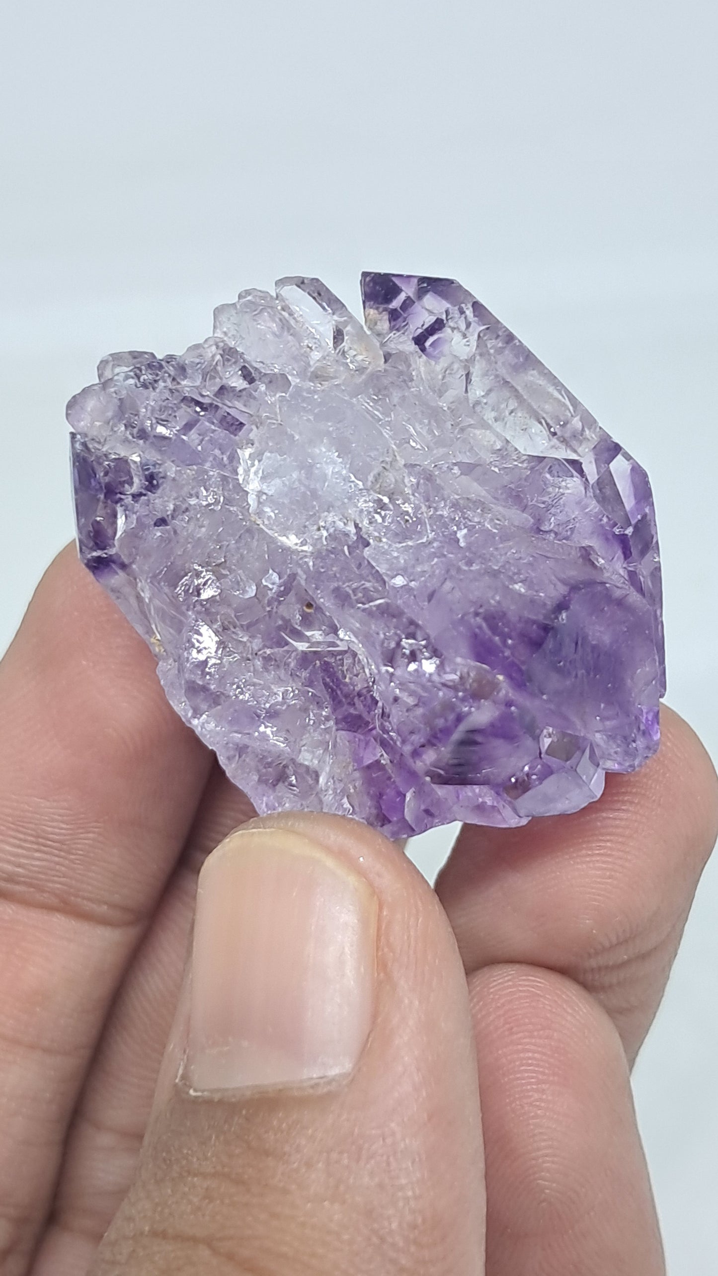 Racimo de Cetros de Amatista | Formación Elestial | Cristal Natural | Muestra Mineral #KA191